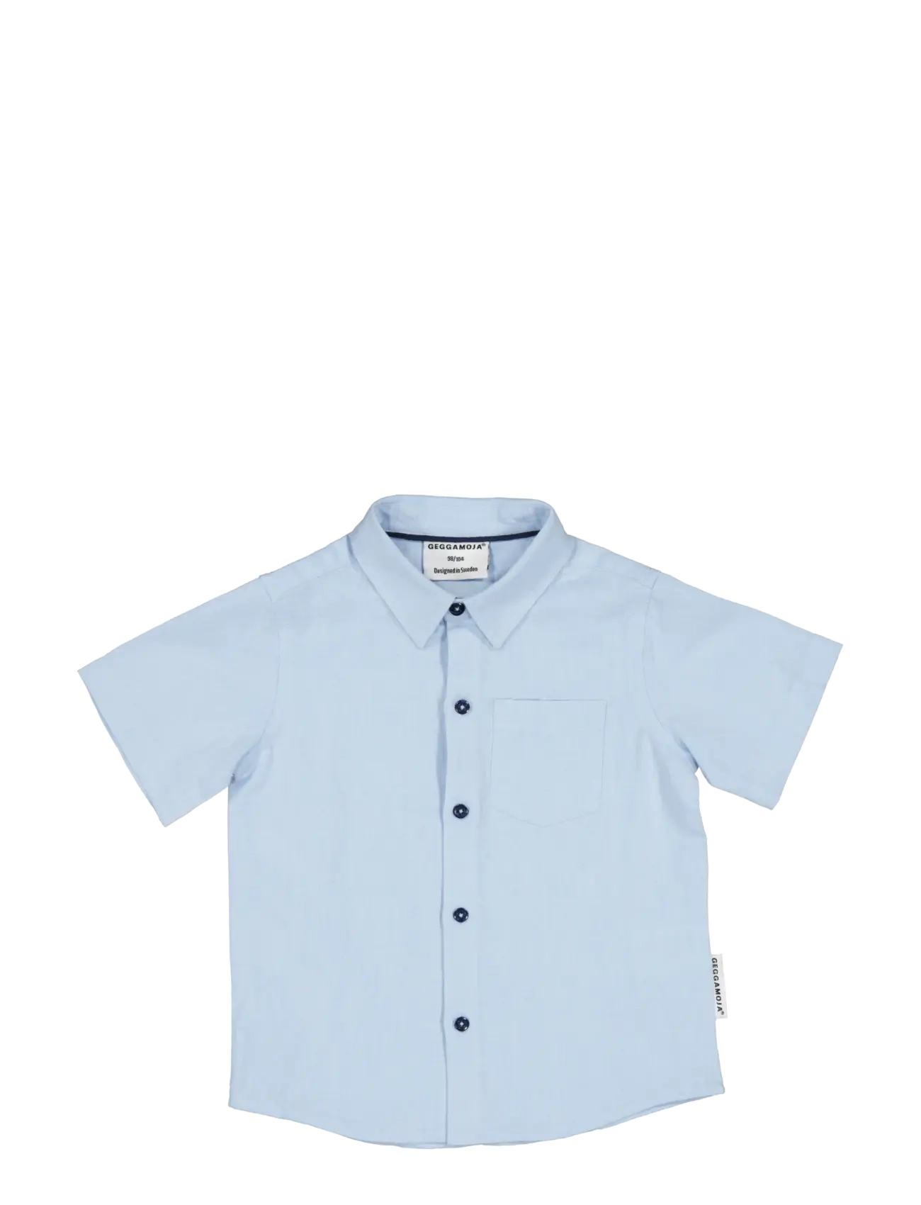 GEGGAMOJA Linen Shirt Mint Blau - 86/92 - Kinder