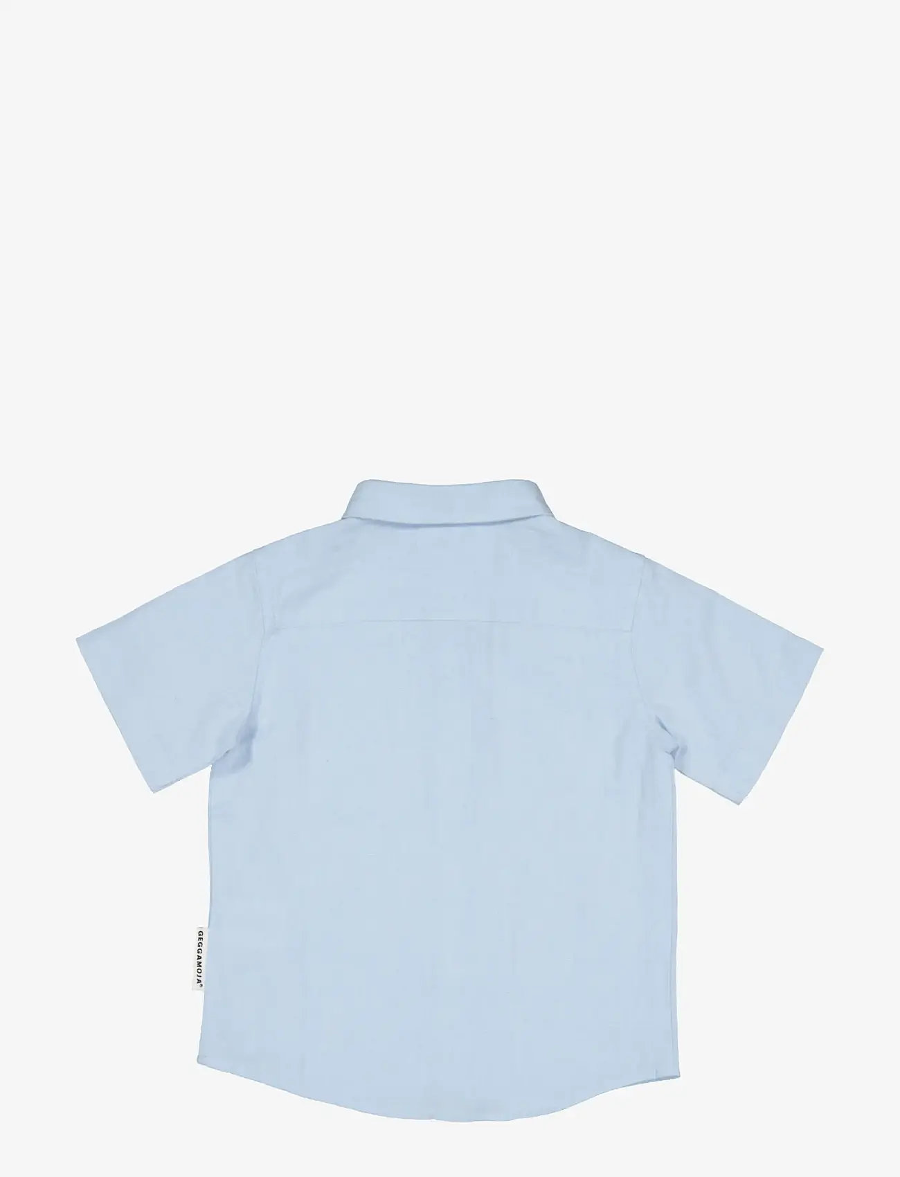 Geggamoja - Linen Shirt Blue - kortærmede skjorter - light blue - 1