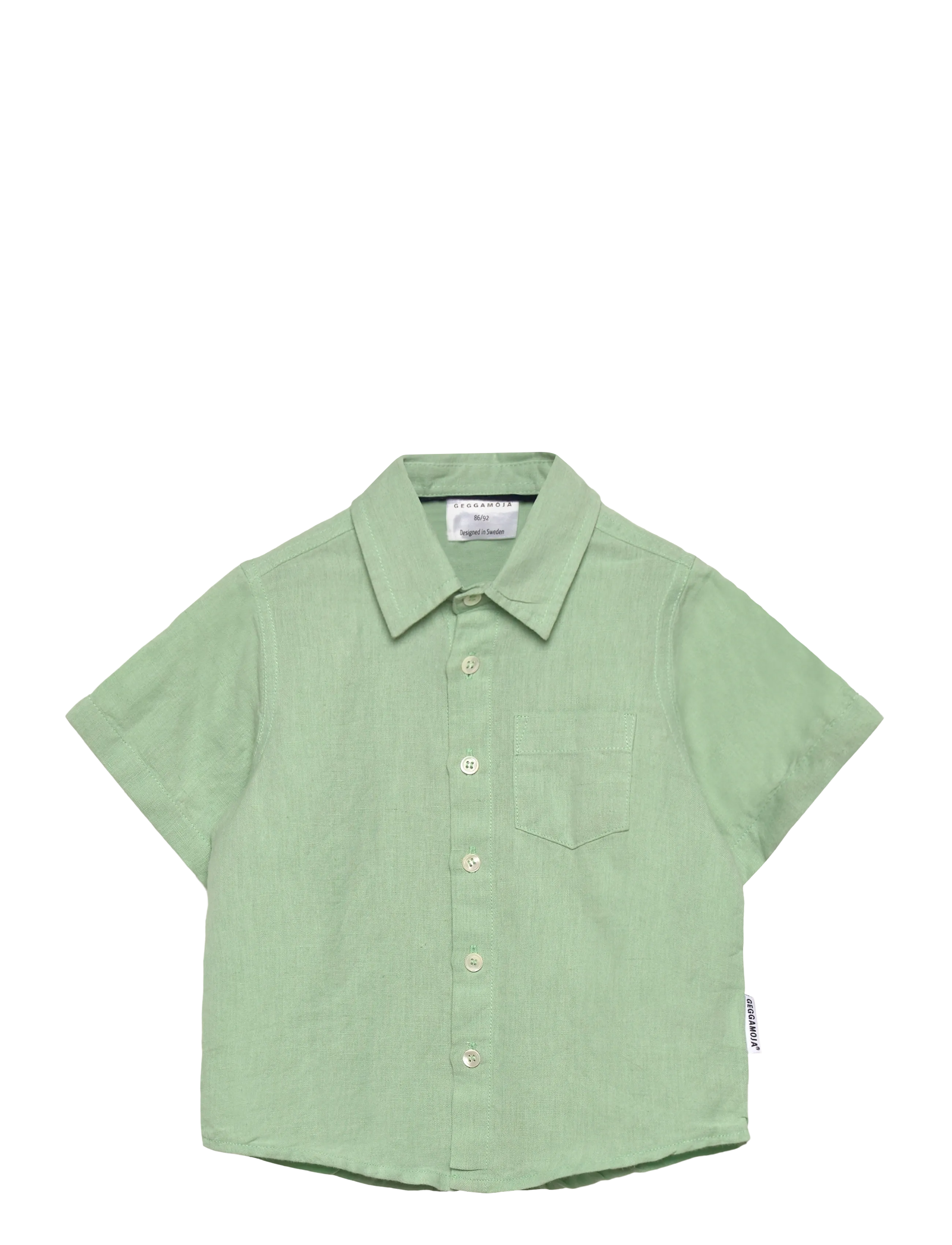 GEGGAMOJA Linen Shirt Mint Grün - 86/92 - Kinder