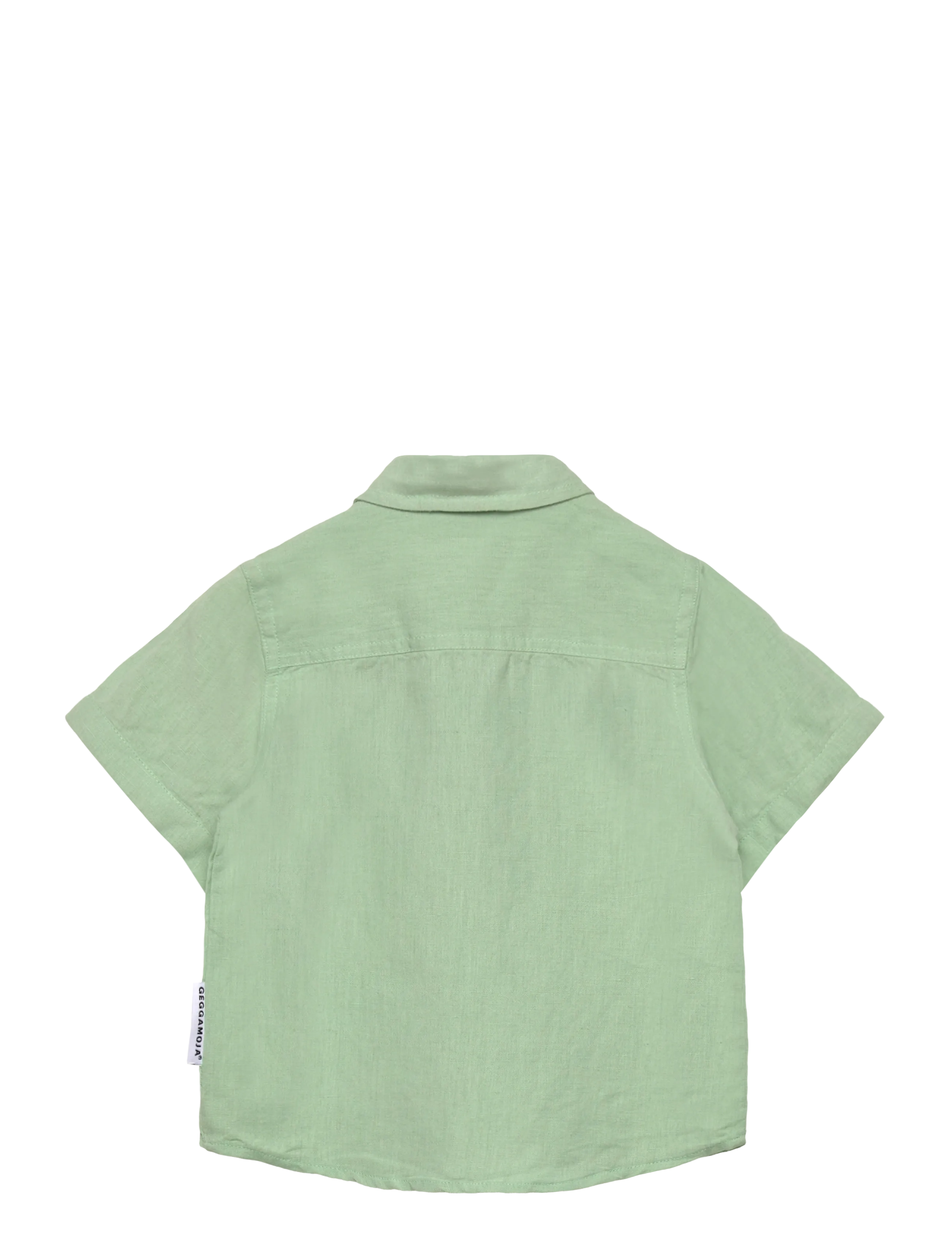 Geggamoja - Linen Shirt Blue - kurzärmlige hemden - mint - 1