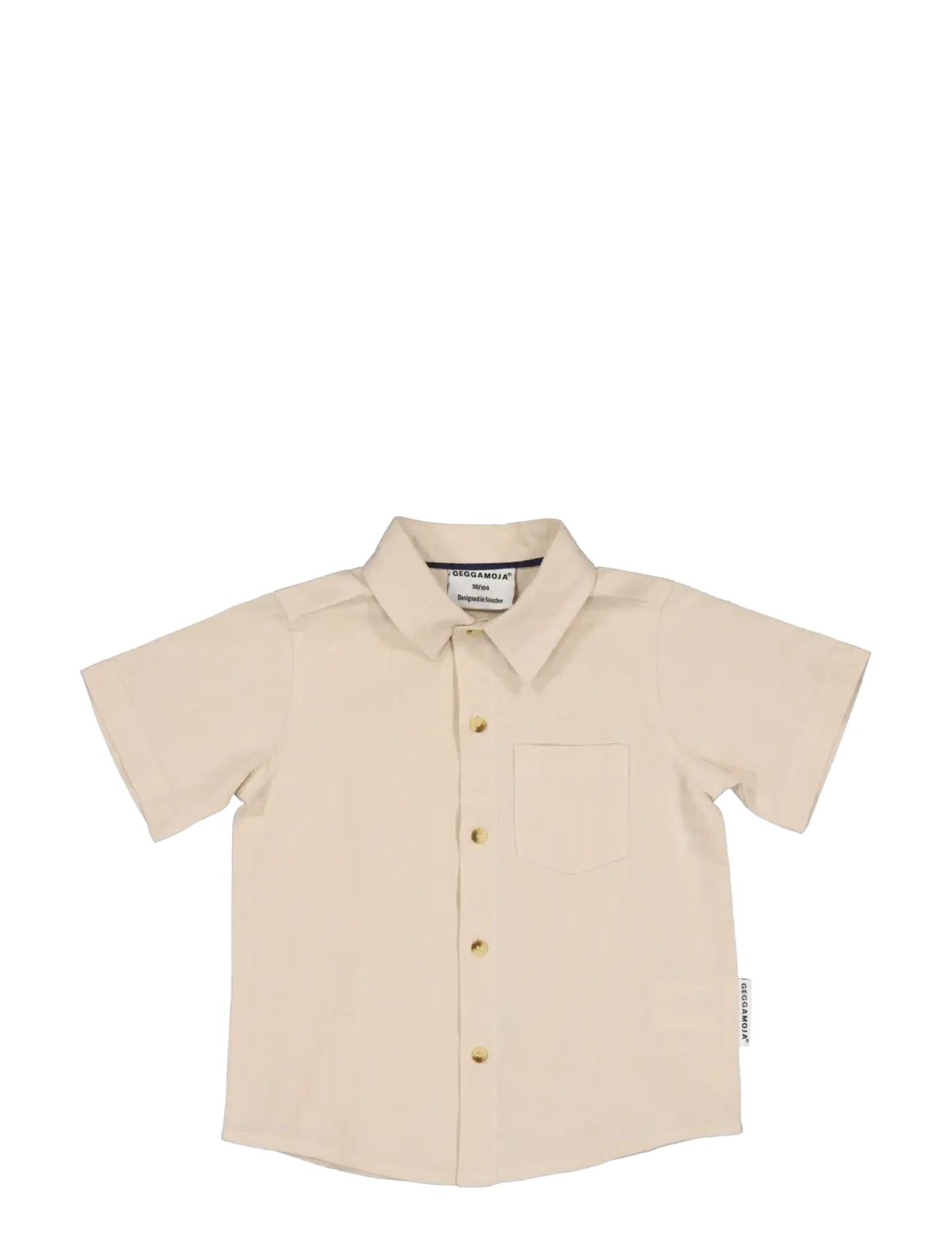 GEGGAMOJA Linen Shirt Mint Beige - 134/140 - Kinder