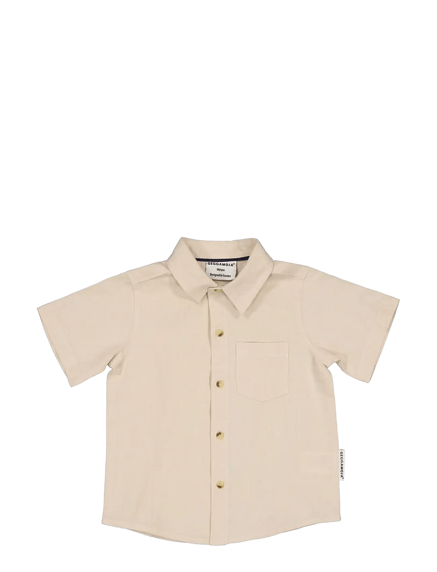 Geggamoja - Linen Shirt Mint - kortärmade skjortor - nature - 0