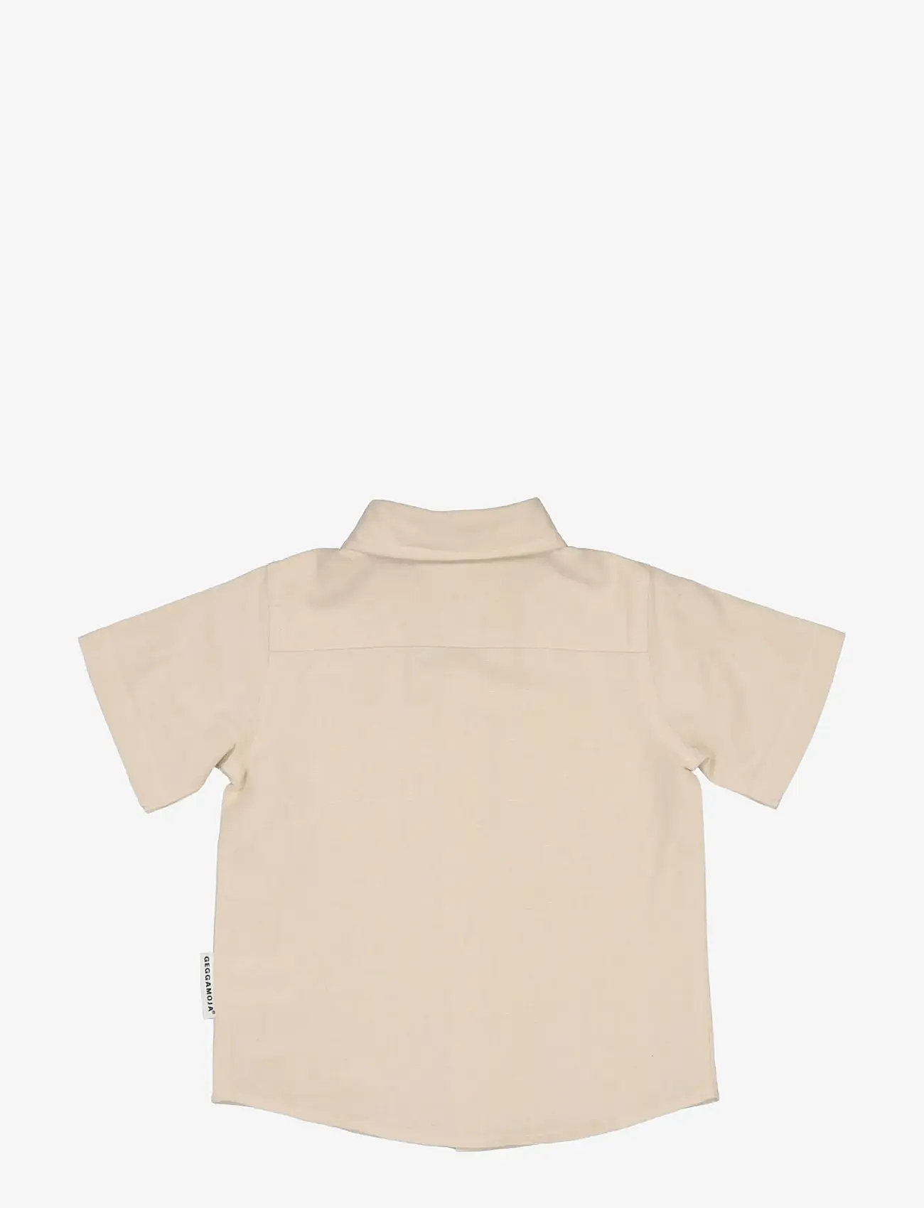 Geggamoja - Linen Shirt Blue - kortärmade skjortor - nature - 1