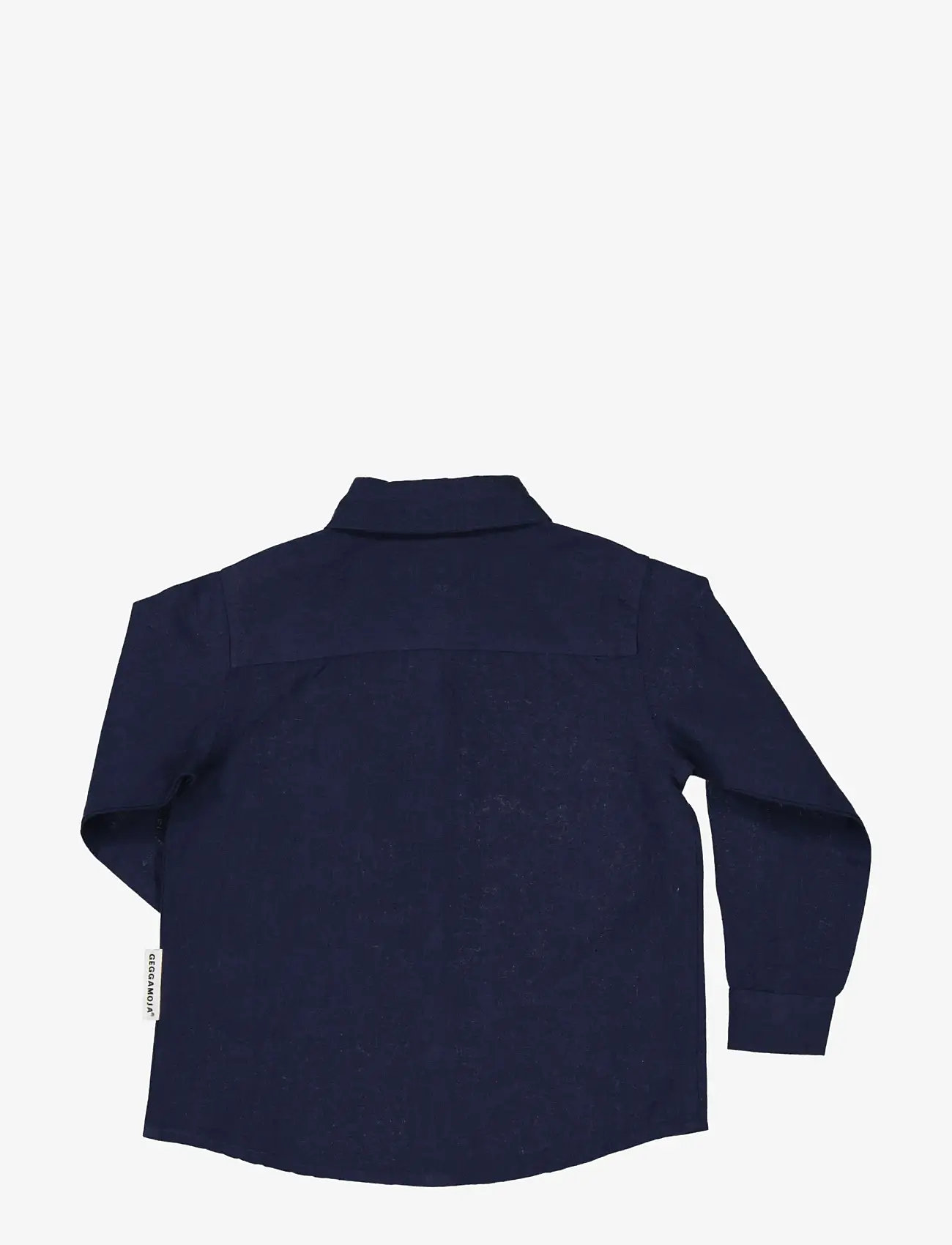 Geggamoja - Linen shirt L.S - långärmade skjortor - navy - 1