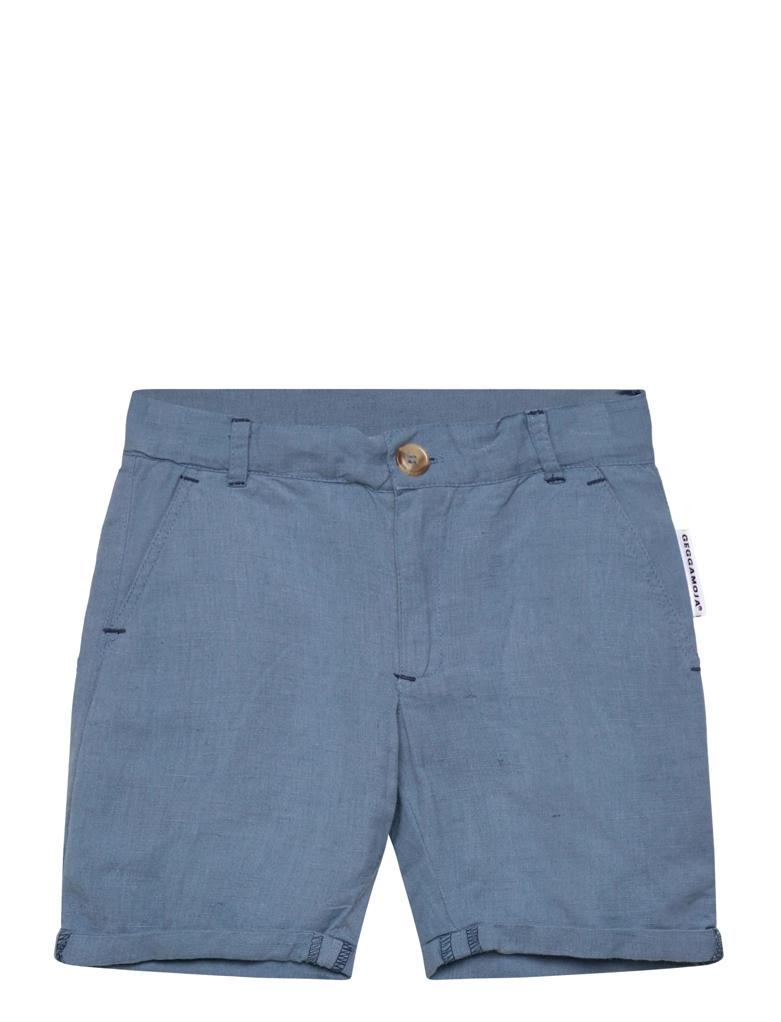 Geggamoja Linen Shorts, 134/140, Blue, Underdele > Shorts, Børn