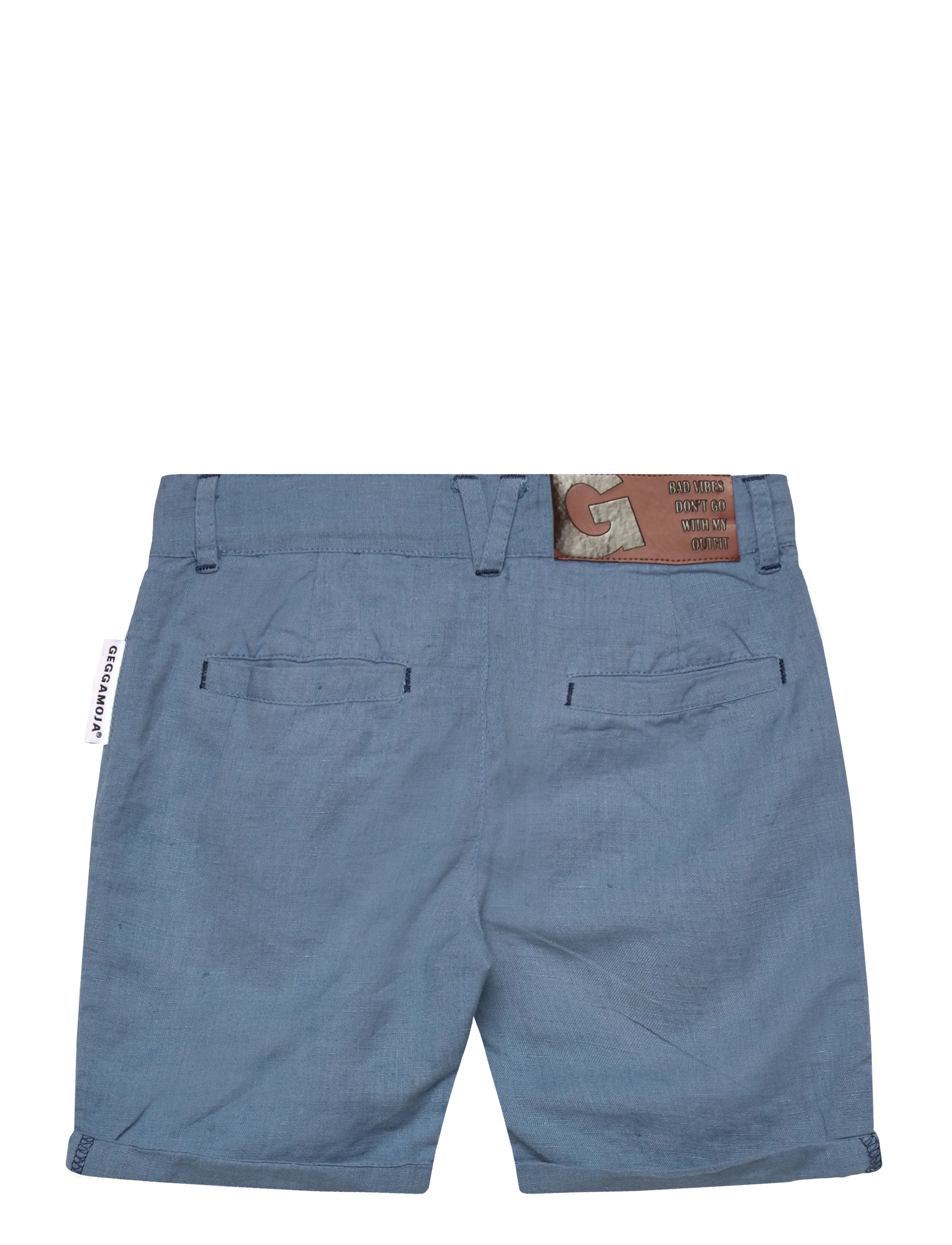 Geggamoja - Linen Shorts Blue - chino shorts - blue - 1
