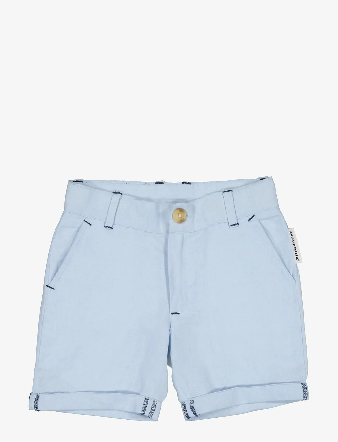 Geggamoja - Linen Shorts Blue - chino-shorts - light blue - 0