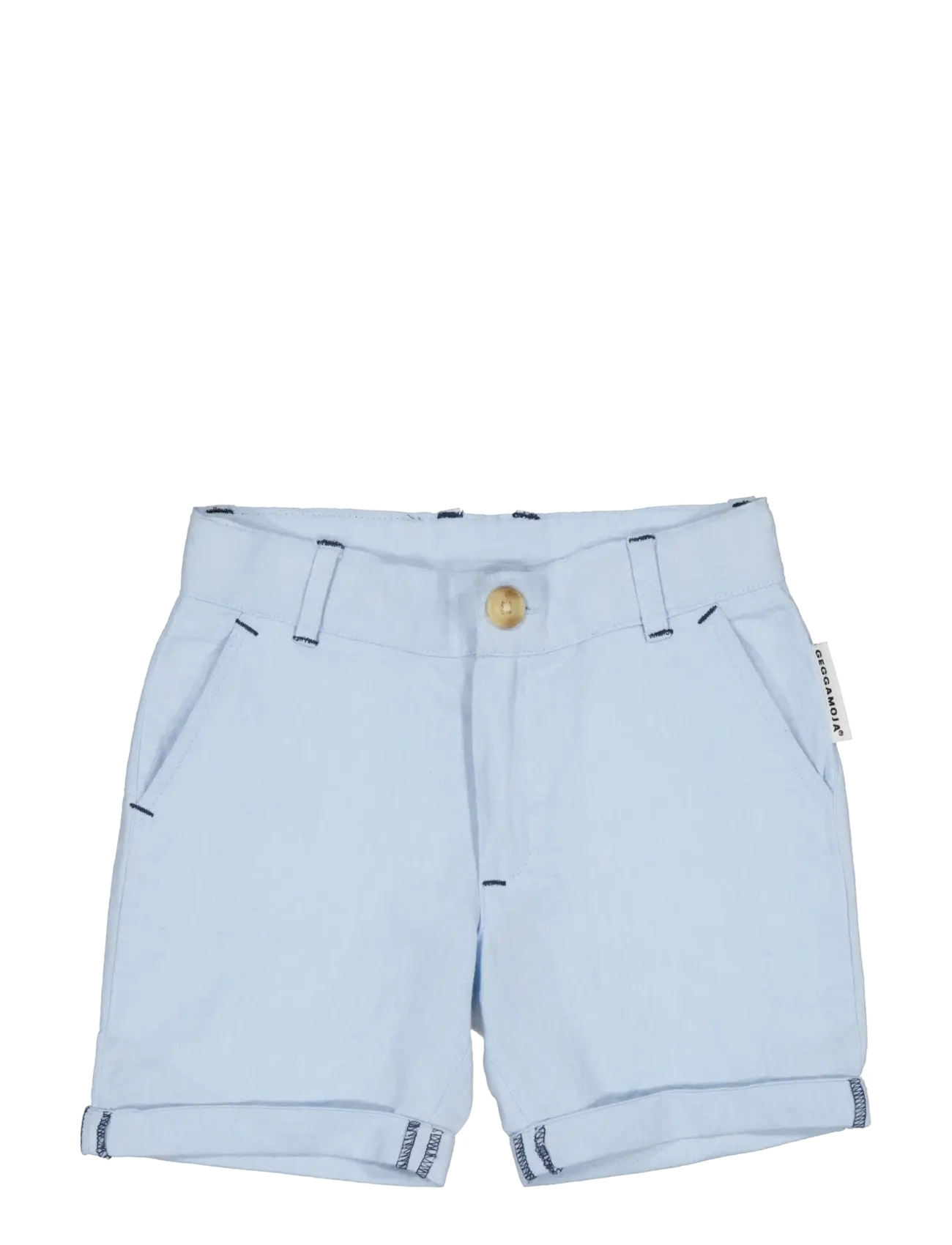 Geggamoja Linen Shorts Blue - Shorts - LIGHT BLUE / blue