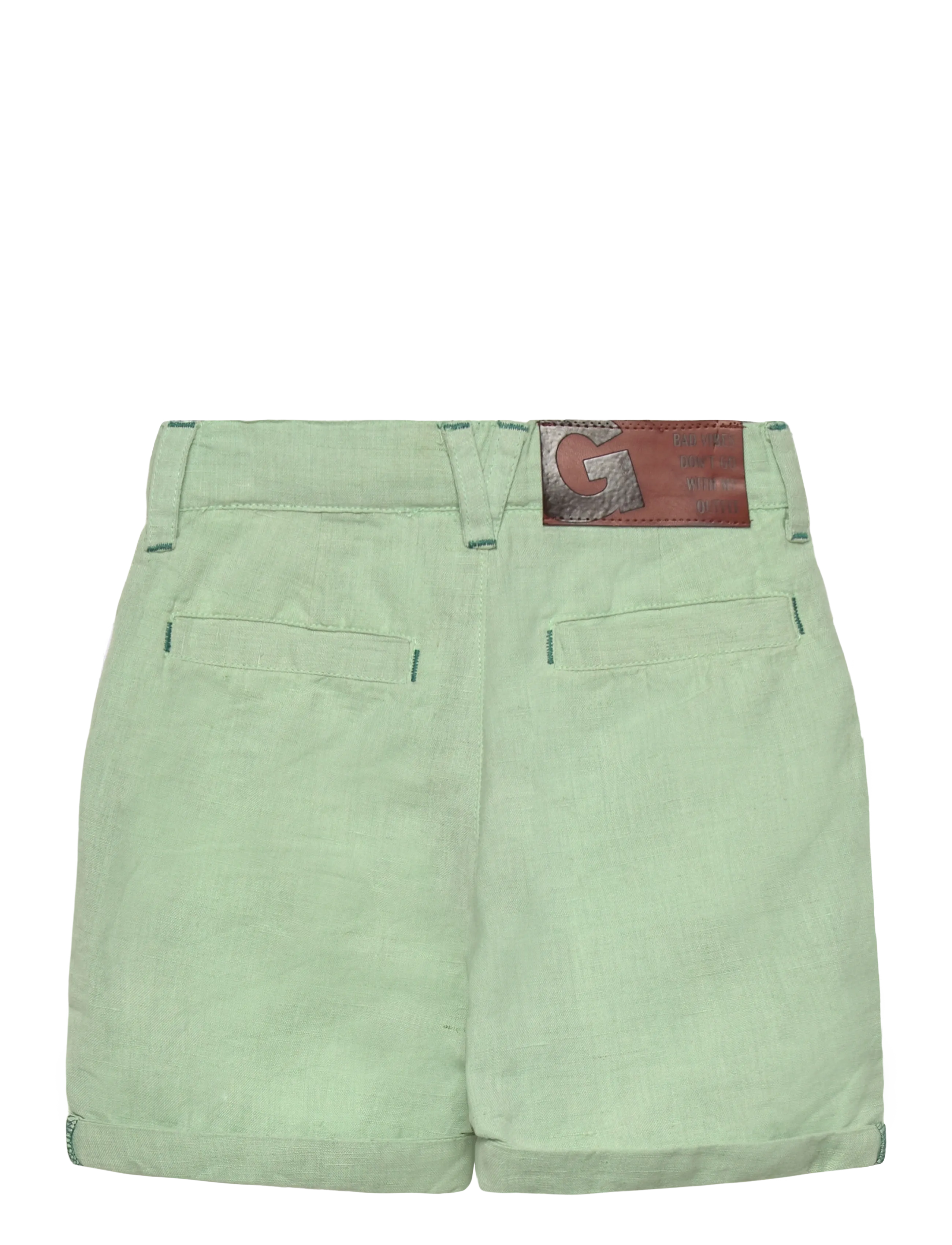 Geggamoja - Linen Shorts Blue - chino shorts - mint - 1