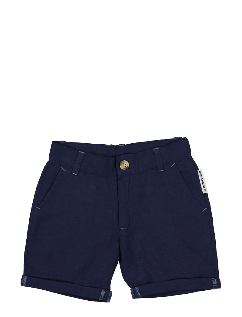 Geggamoja - Linen Shorts Blue - chino-shortsit - navy - 0