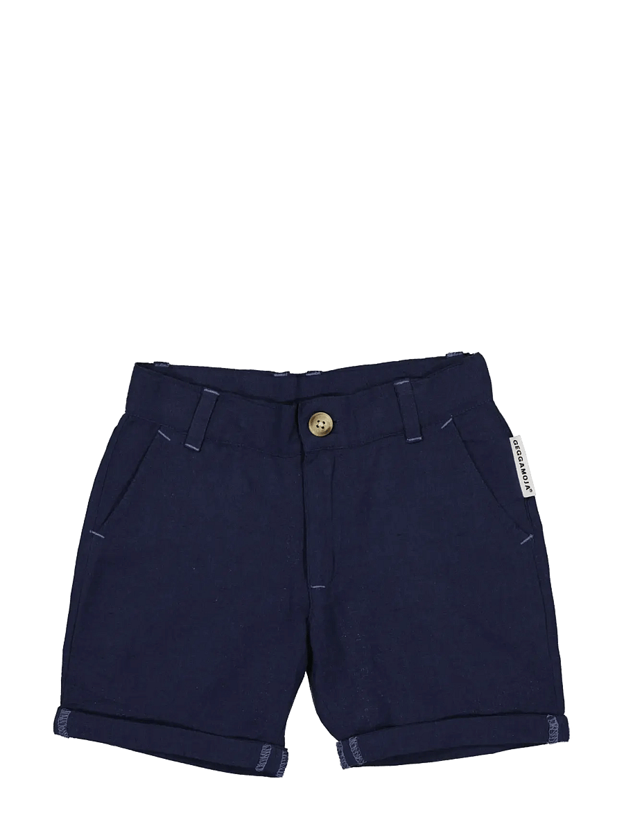 Geggamoja - Linen Shorts Blue - chino lühikesed püksid - navy - 0