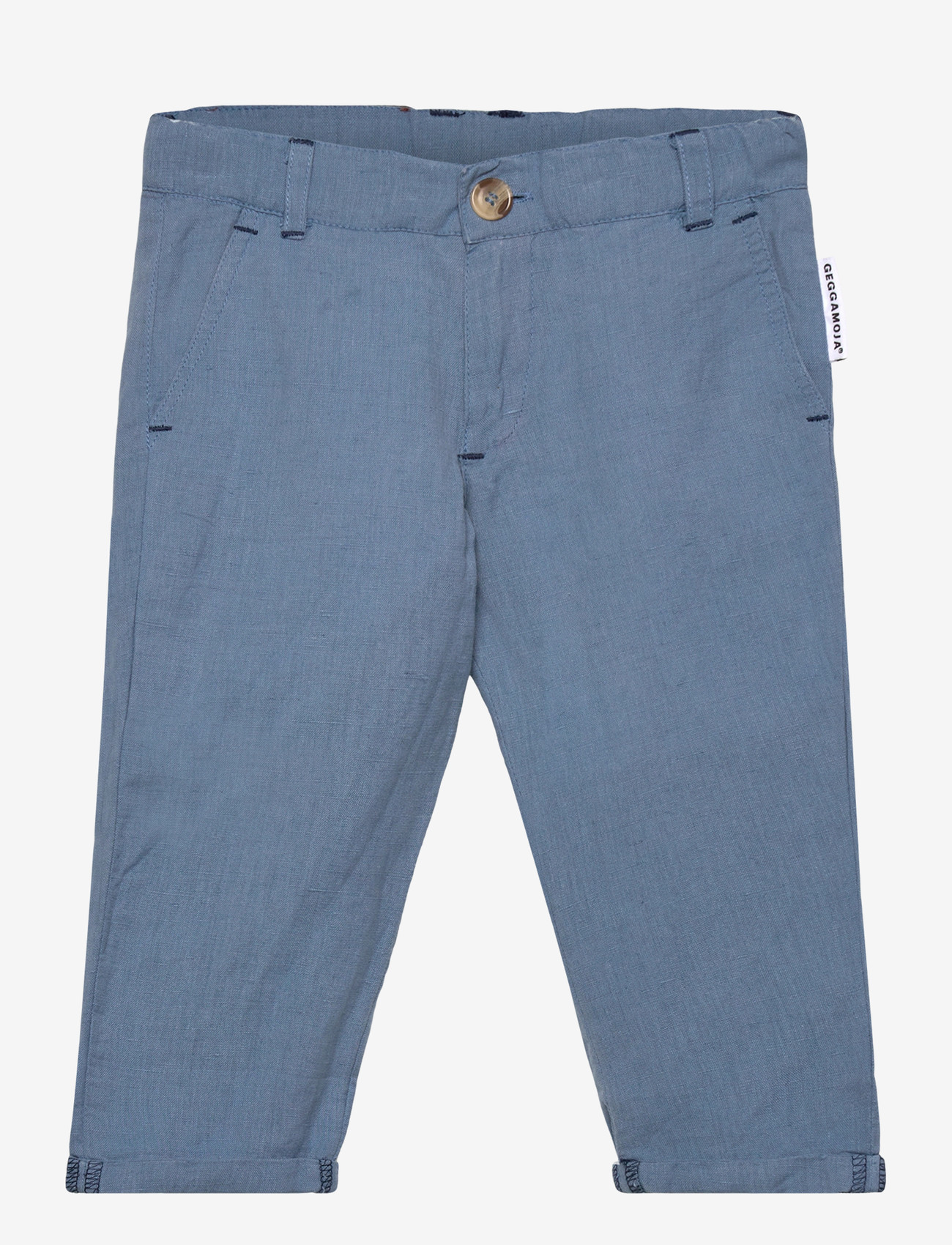 Geggamoja - Linen Pants Blue - chinos - blue - 0