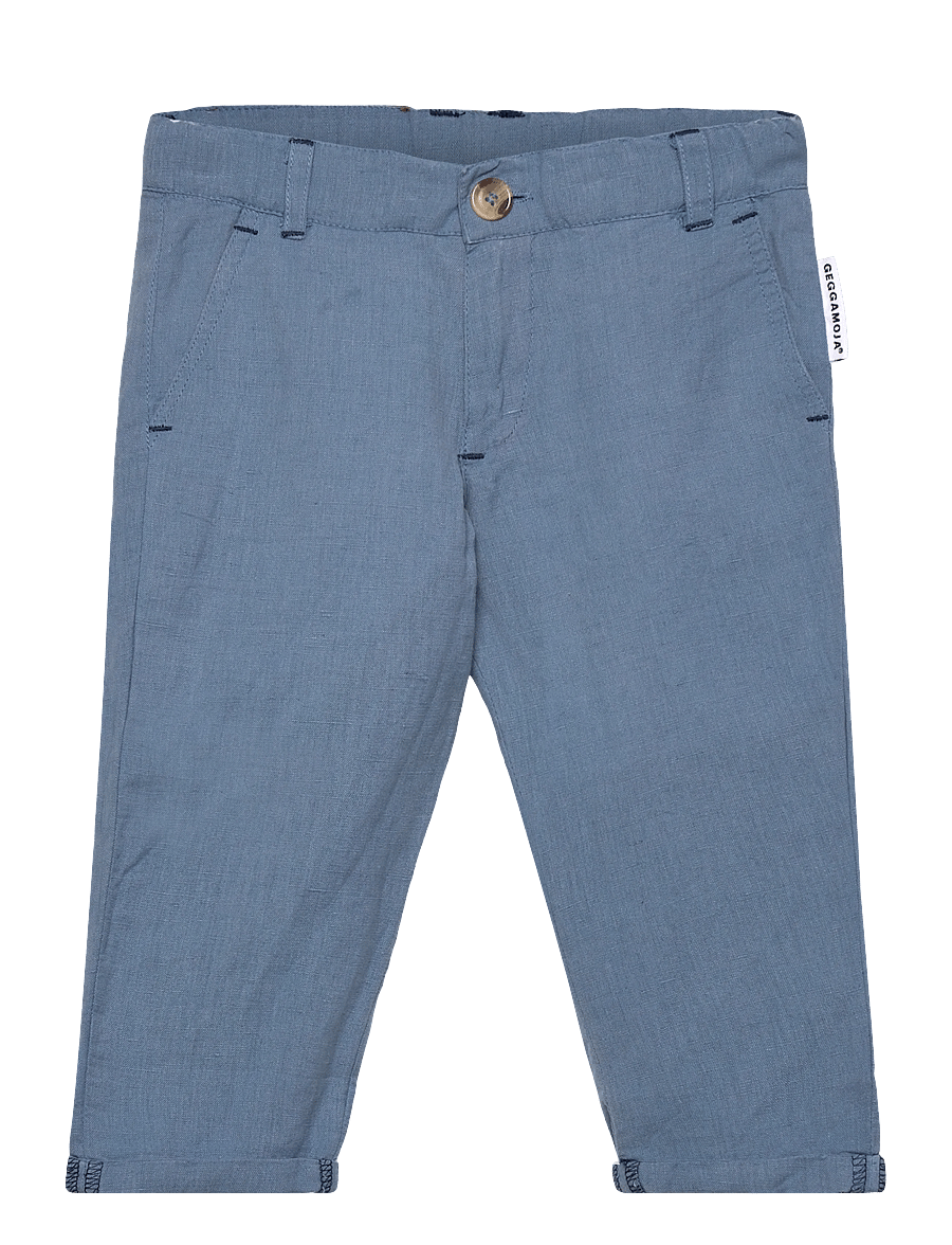 Geggamoja - Linen Pants - chinos - blue - 0
