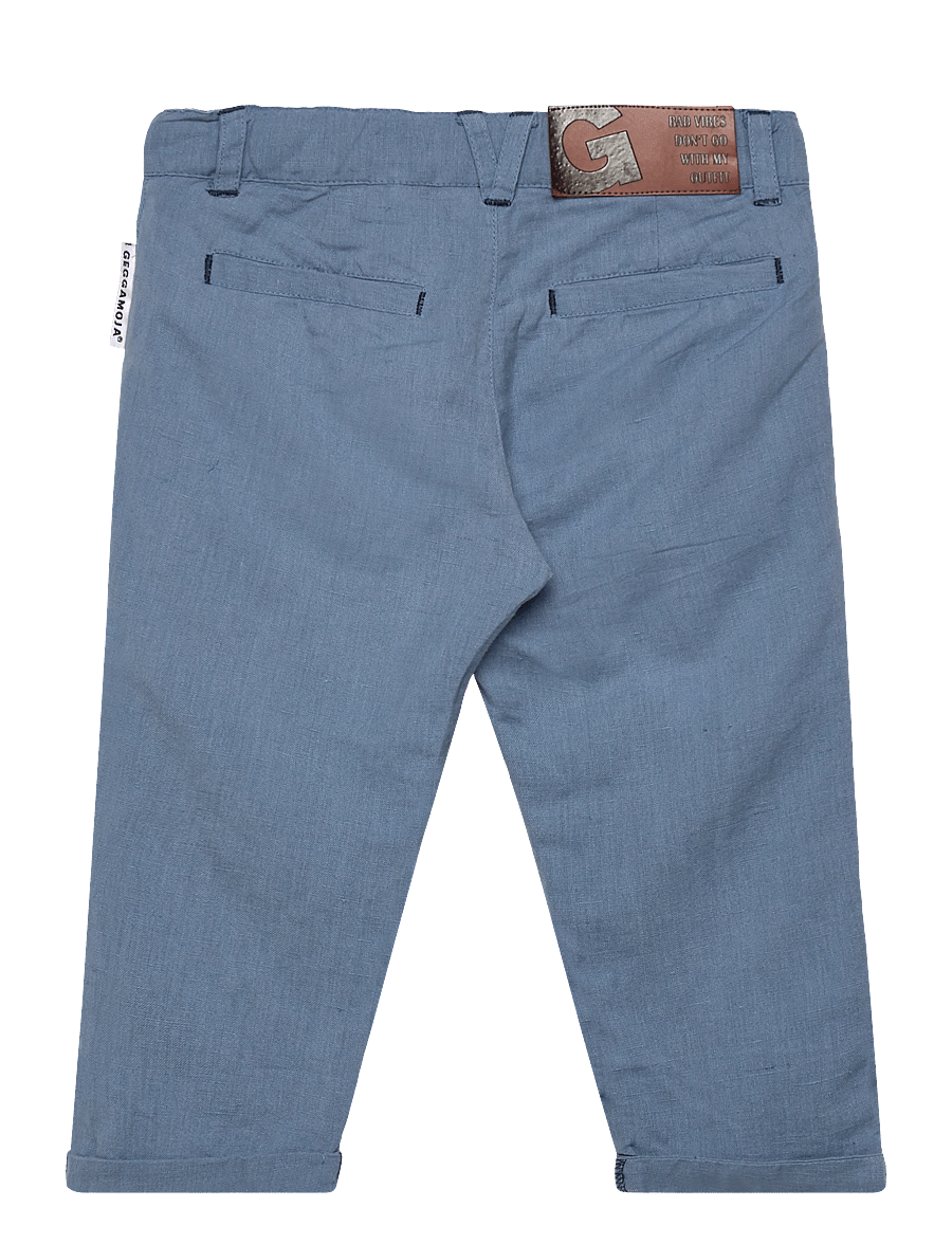 Geggamoja - Linen Pants - chinos - blue - 1