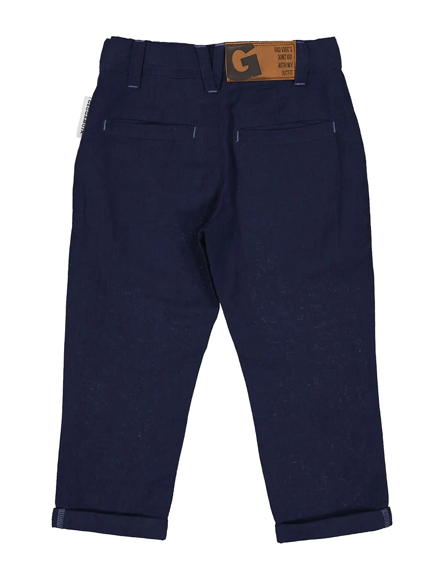 Geggamoja - Linen Pants - chinos - navy - 1
