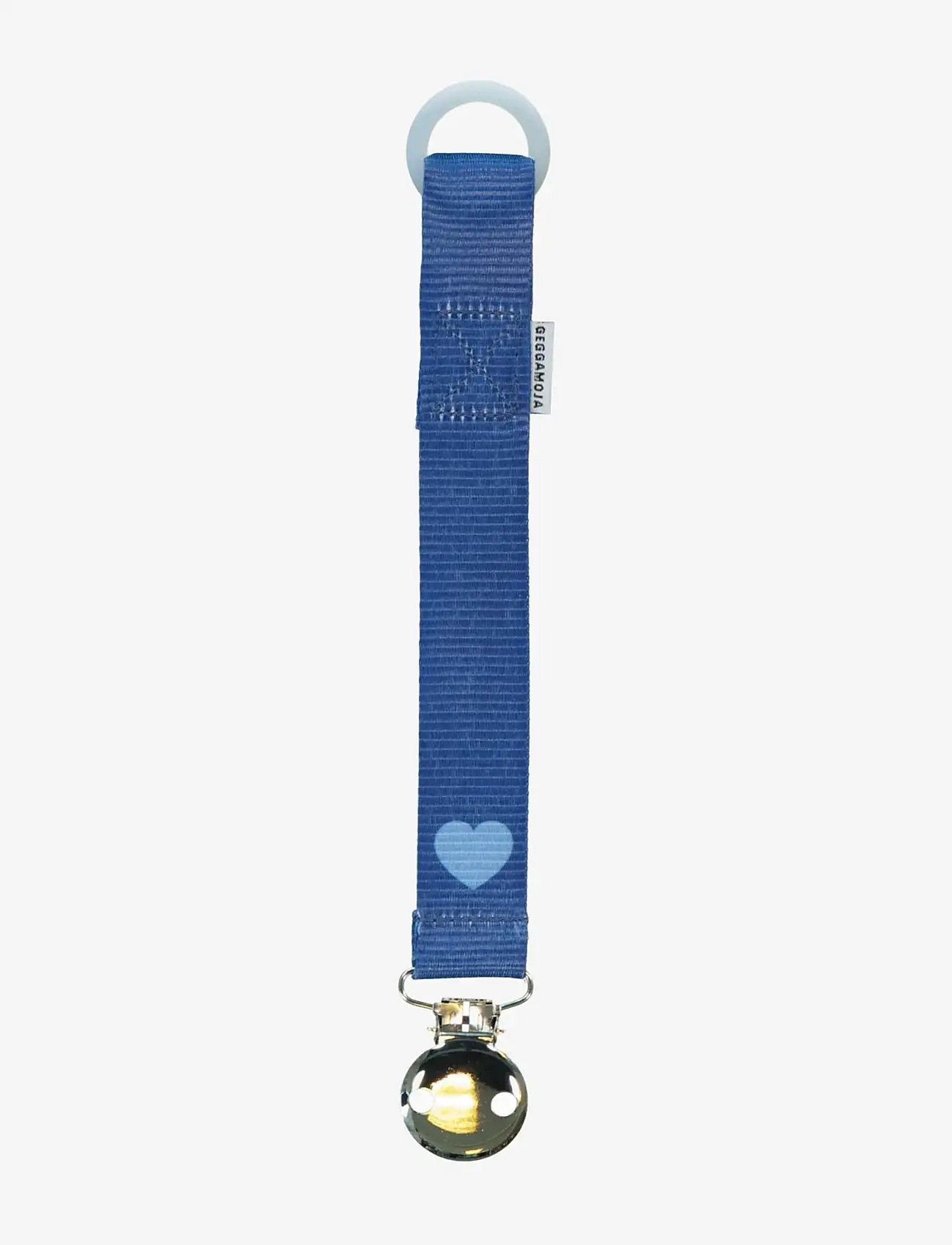 Geggamoja - Pacifier Holder - lutiketid - blue heart - 0