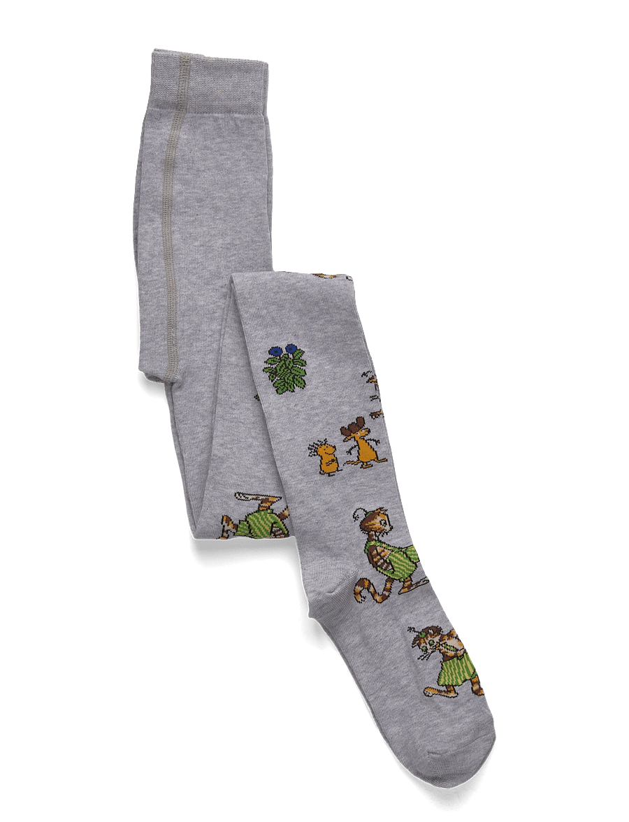 Geggamoja - Pettson & Findus stockings Grey melange - strumpbyxor - grey - 0