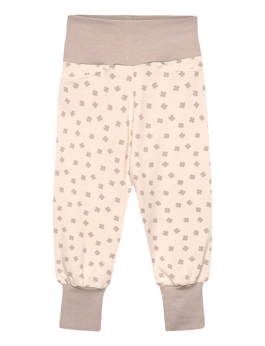 Geggamoja - Bamboo Baby Pants - babybukser - beige mini clover - 0