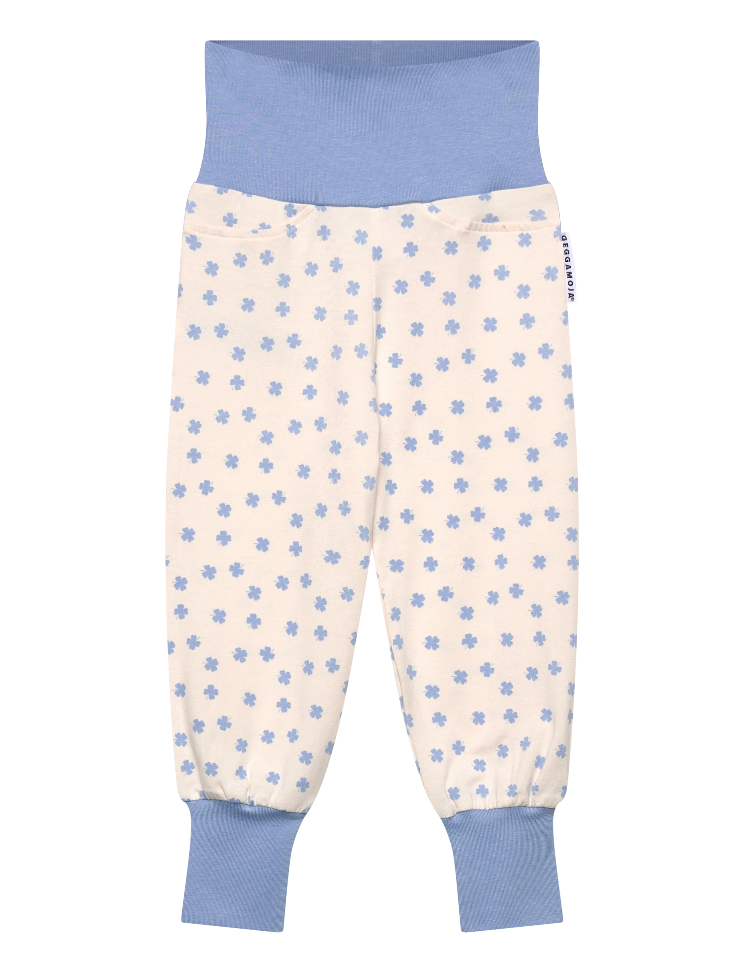 Geggamoja Bamboo Baby Pants - Bukser - BLUE MINI CLOVER / blue