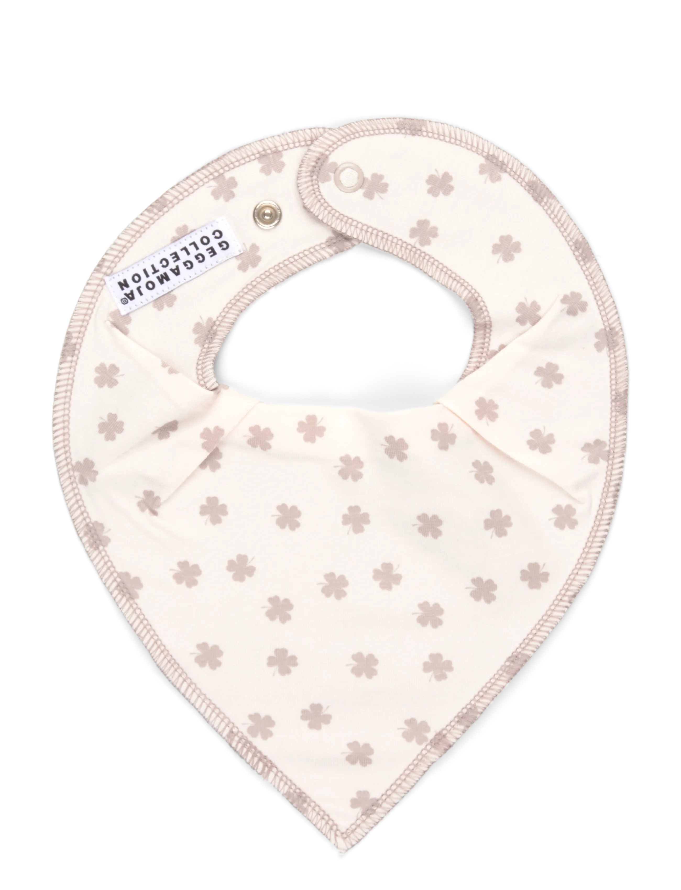 Geggamoja Bamboo Dry Bib - Geggamoja - BEIGE MINI CLOVER / beige
