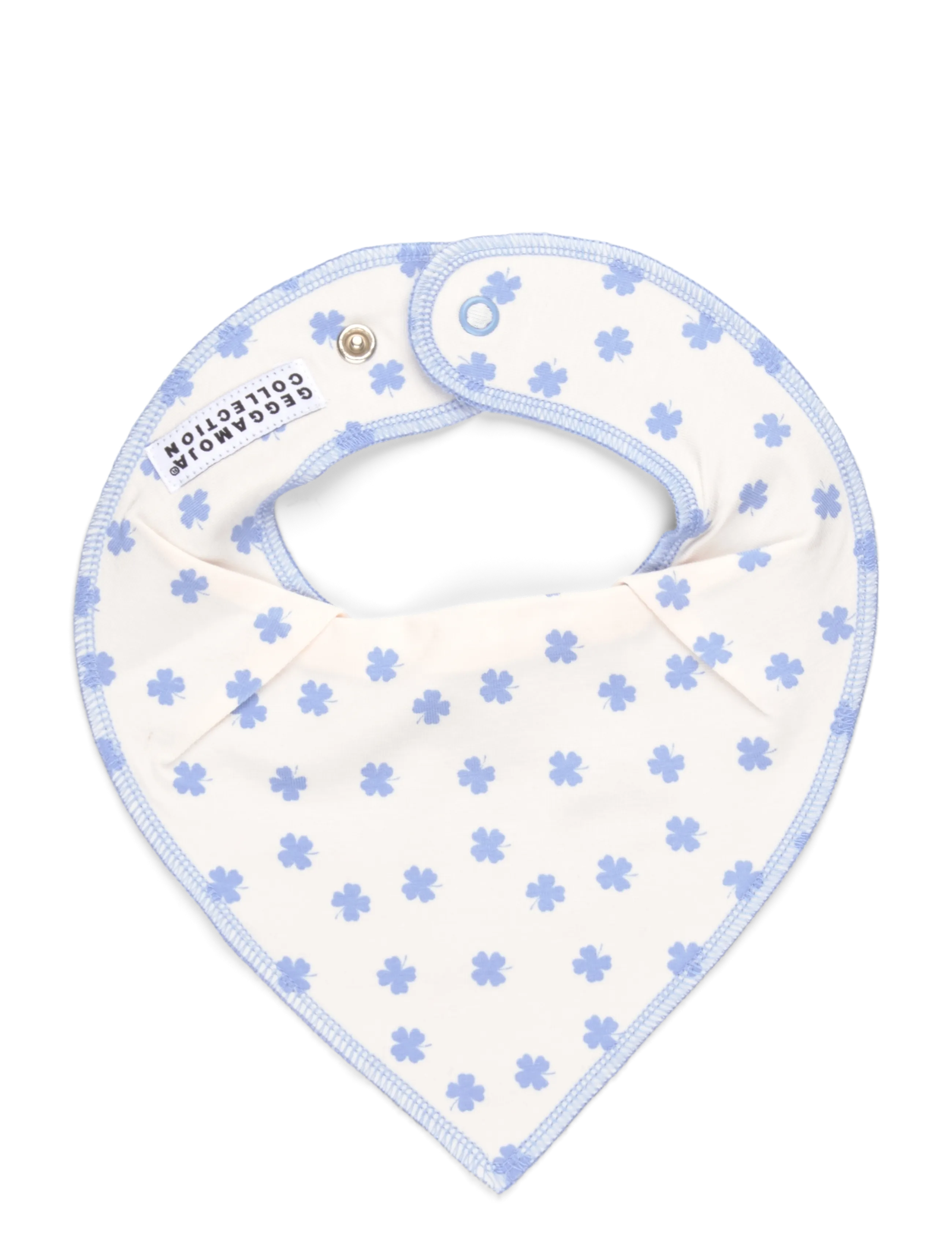 Geggamoja Bamboo Dry Bib - Geggamoja - BLUE MINI CLOVER / blue