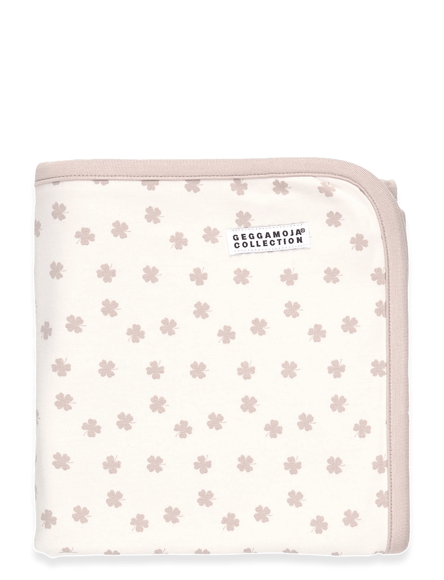 Geggamoja - Bamboo Baby Blanket - babytæpper - beige mini clover - 0
