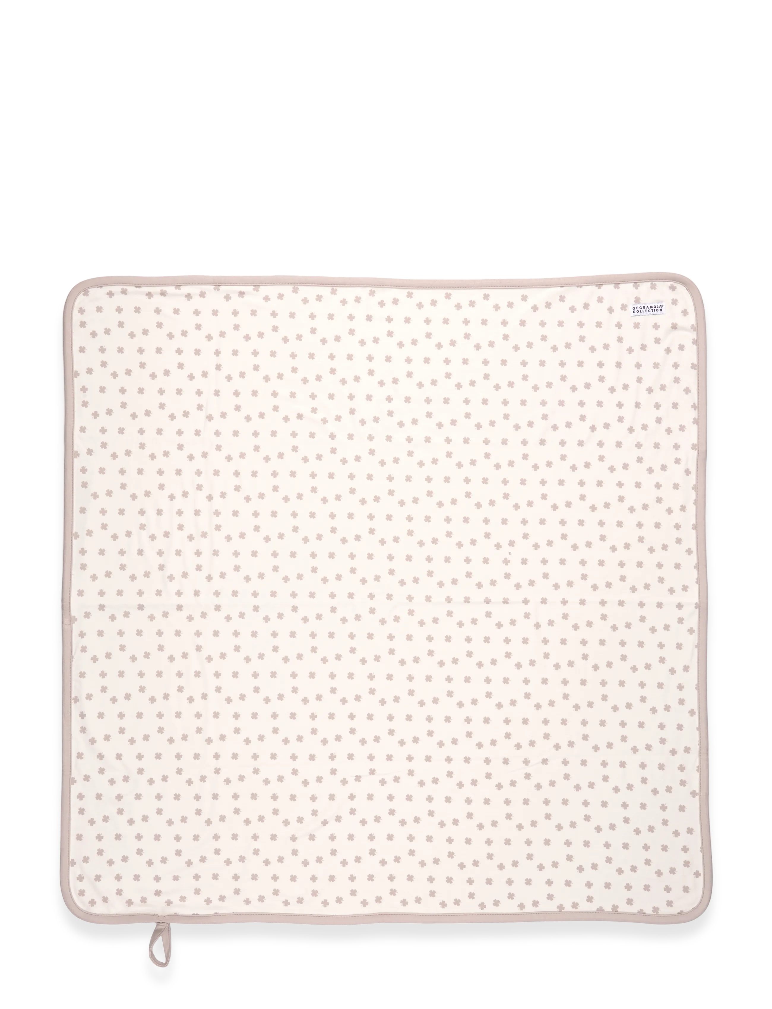 Geggamoja - Bamboo Baby Blanket - babytæpper - beige mini clover - 1