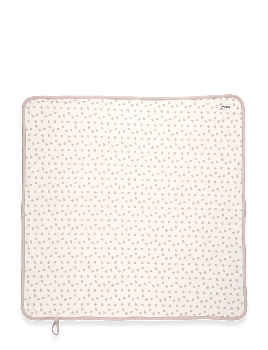 Geggamoja - Bamboo Baby Blanket - babytæpper - beige mini clover - 1