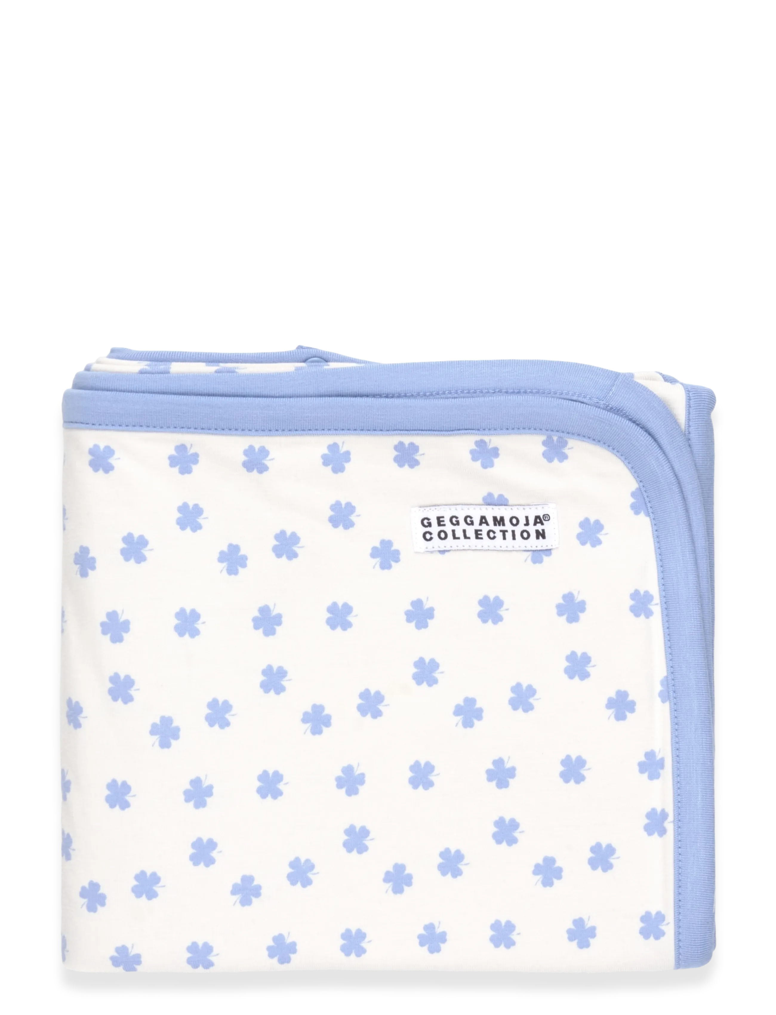 Geggamoja Bamboo Baby Blanket - Babyprodukte - BLUE MINI CLOVER / blue