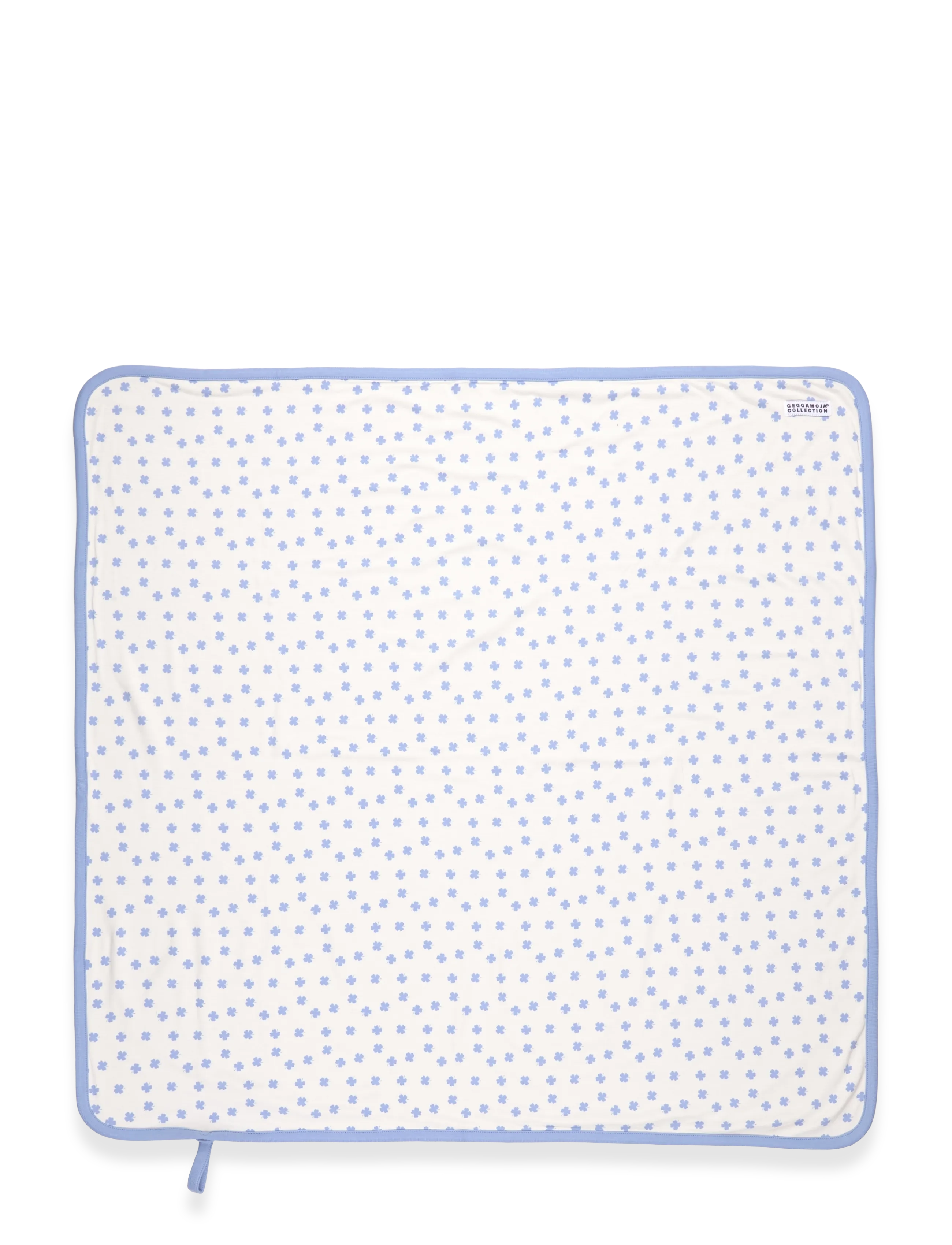 Geggamoja - Bamboo Baby Blanket - babytæpper - blue mini clover - 1