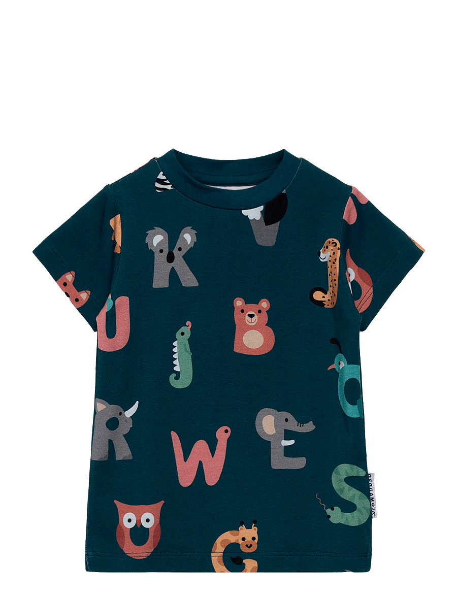 Geggamoja - Bamboo T-shirt - t-shirts à manches courtes - animal letters - 0