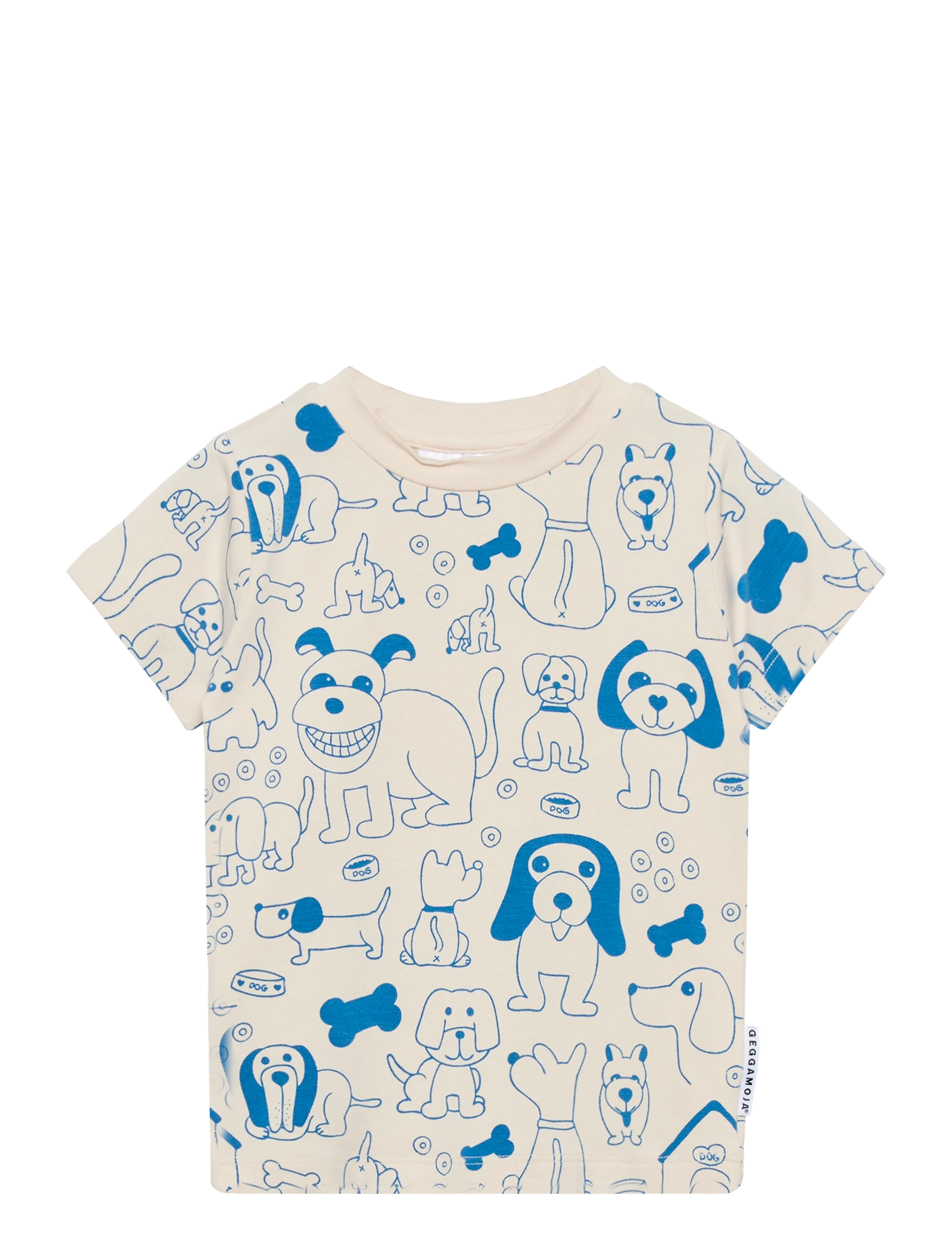 Geggamoja Bamboo T-Shirt, 110/116, Cream, T-Shirts > Kortærmede, Børn