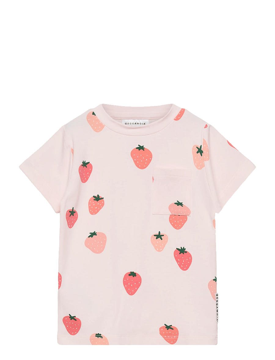 Geggamoja - Bamboo T-shirt - kurzärmelige - strawberry - 0