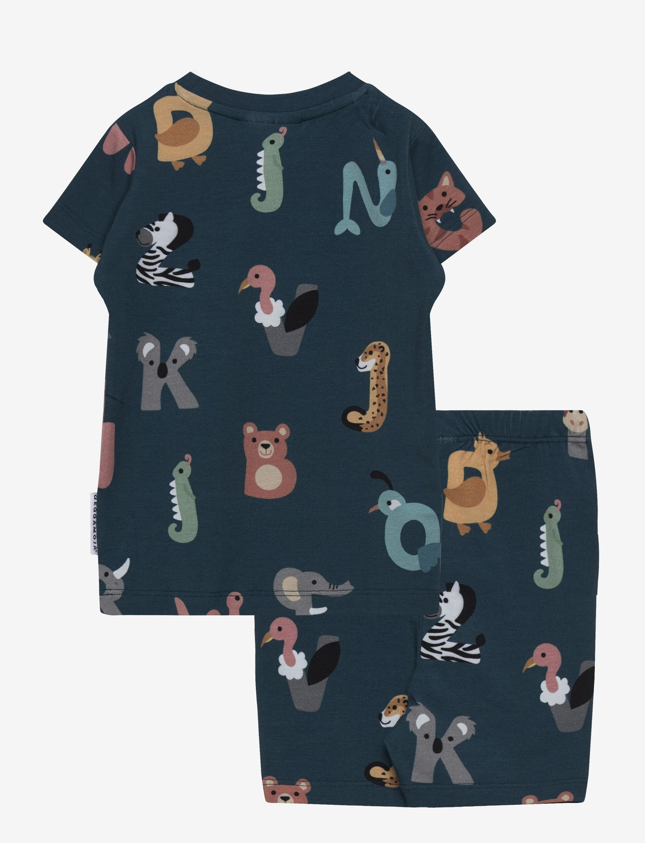 Geggamoja - Bamboo Set - sæt med kortærmet t-shirt - animal letters - 1