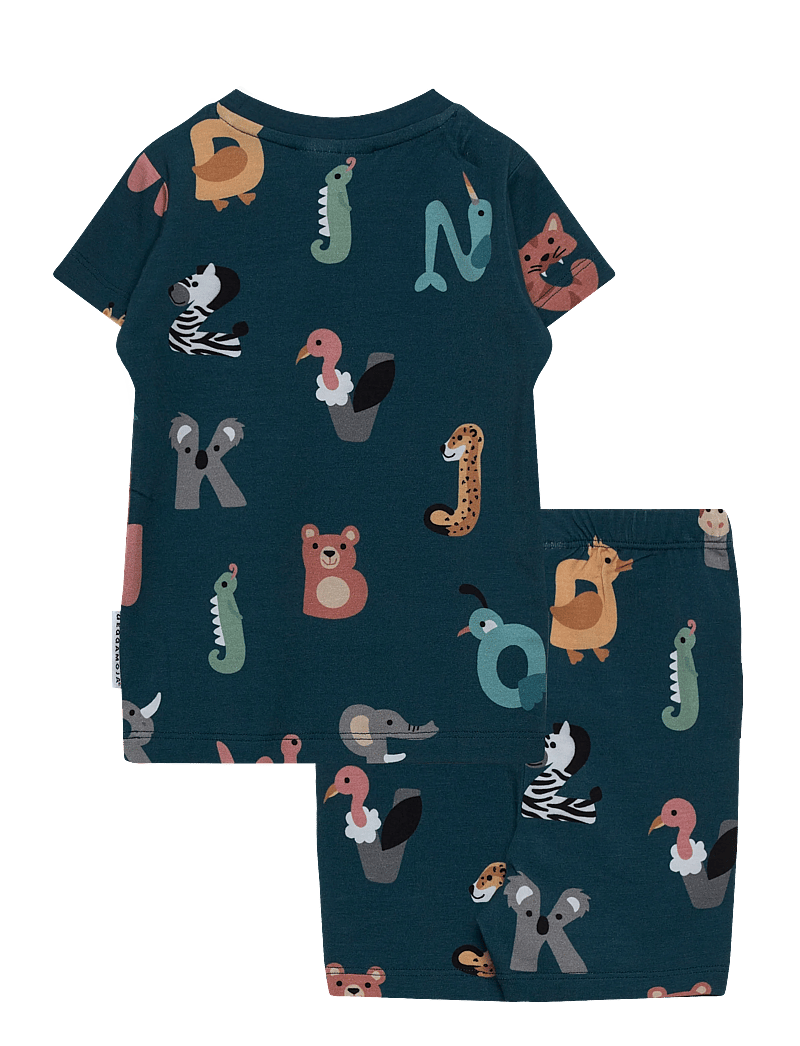 Geggamoja - Bamboo Set - sæt med kortærmet t-shirt - animal letters - 1