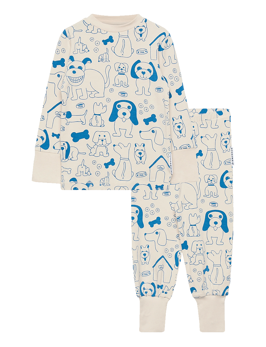 Geggamoja - Bamboo Two Piece Pyjamas - sett - dogs - 0