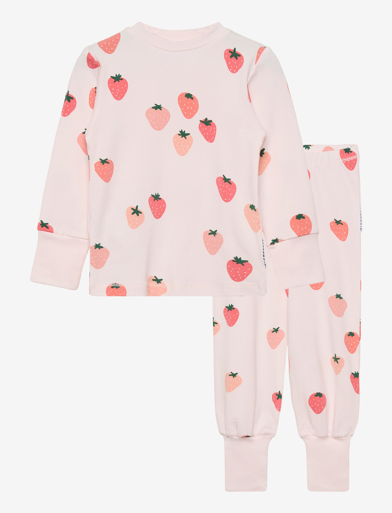 Geggamoja - Bamboo Two Piece Pyjamas - komplektid - strawberry - 0
