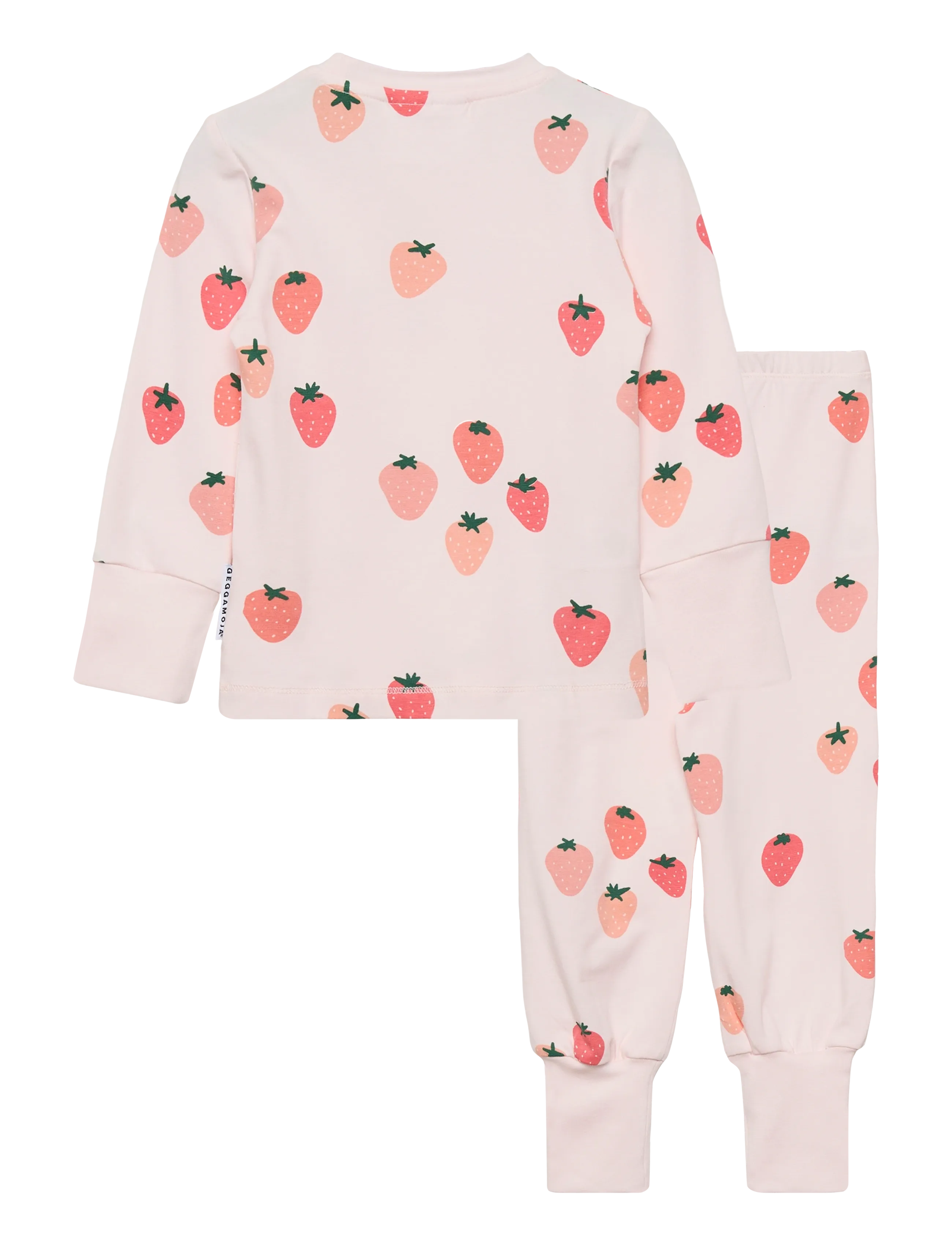 Geggamoja - Bamboo Two Piece Pyjamas - sets - strawberry - 1
