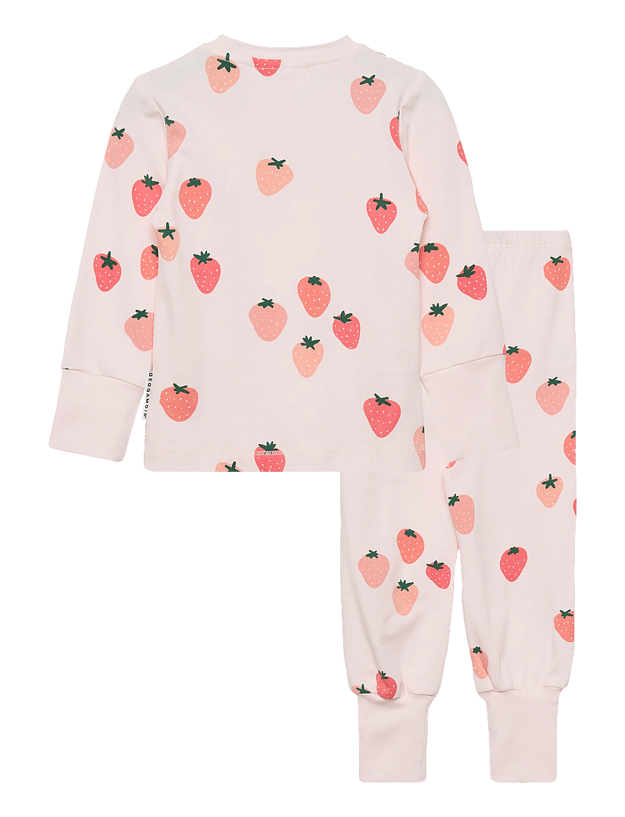 Geggamoja - Bamboo Two Piece Pyjamas - pyjamasset - strawberry - 1