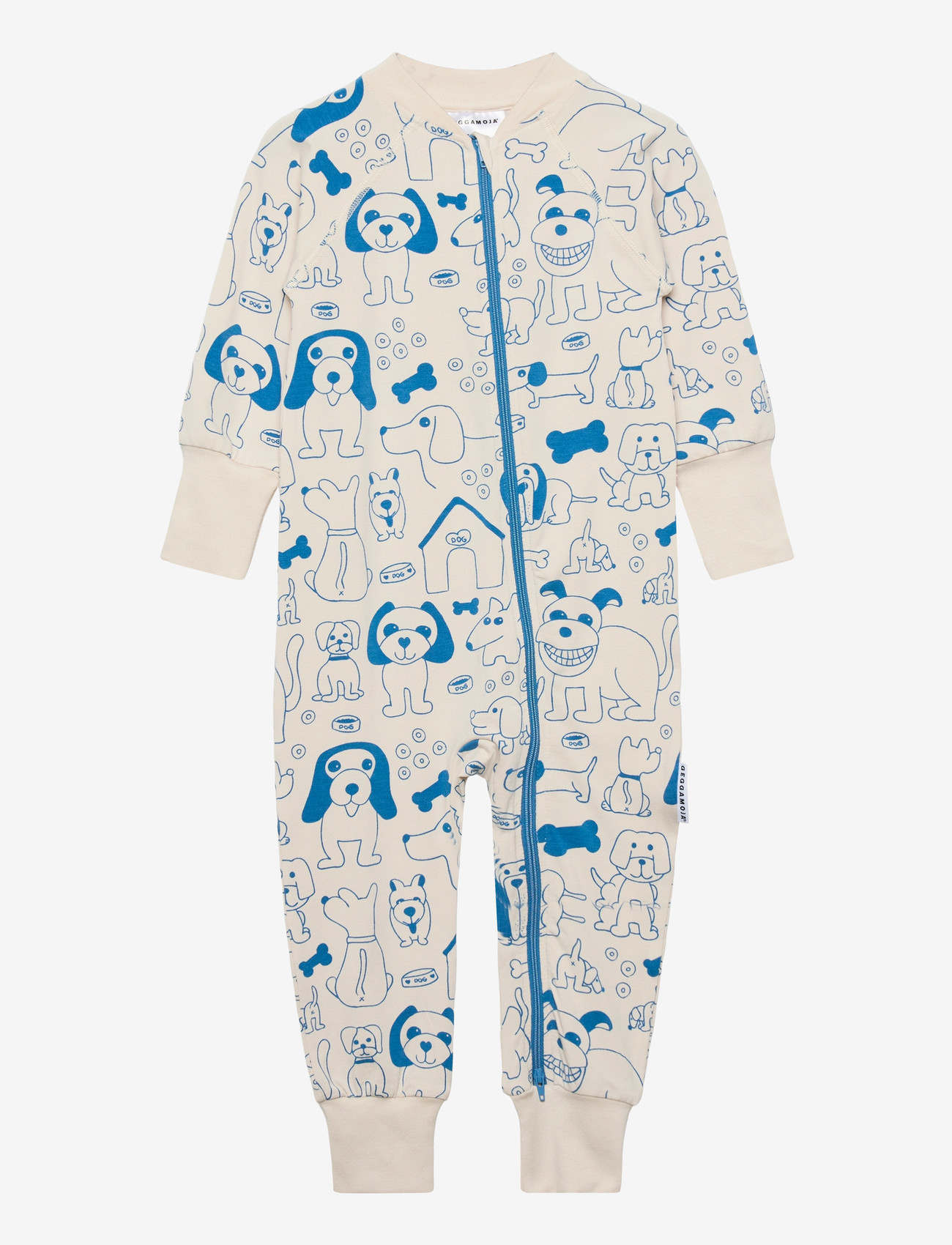 Geggamoja - Bamboo Two Way Zip Pyjamas - magamiskombinesoonid - dogs - 0