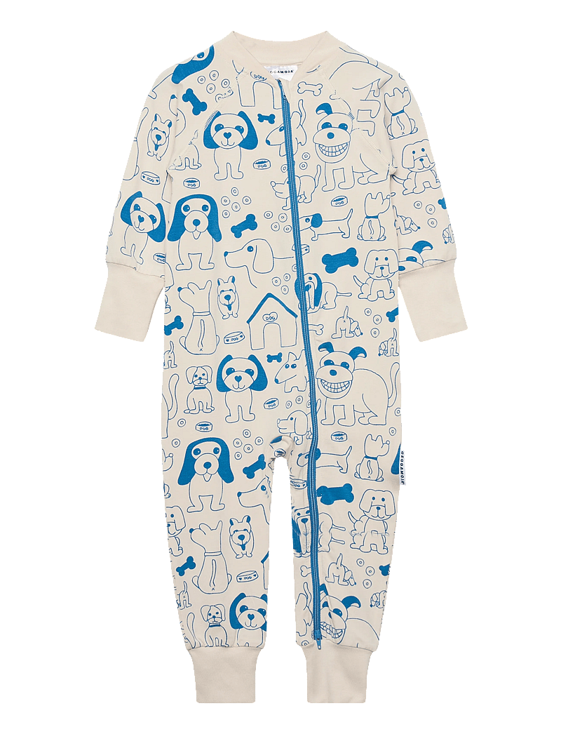 Geggamoja - Bamboo Two Way Zip Pyjamas - magamiskombinesoonid - dogs - 0