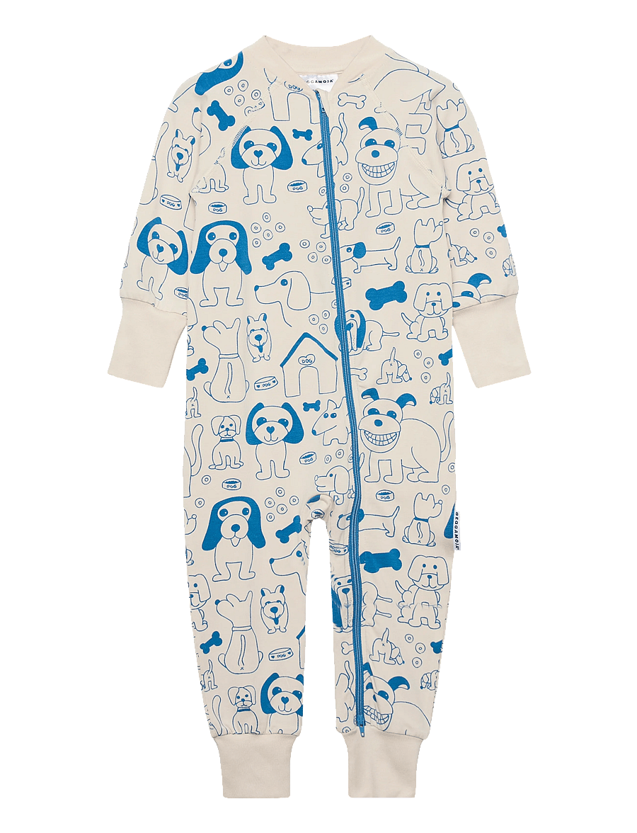 Geggamoja - Bamboo Two Way Zip Pyjamas - apģērbs gulēšanai - dogs - 0