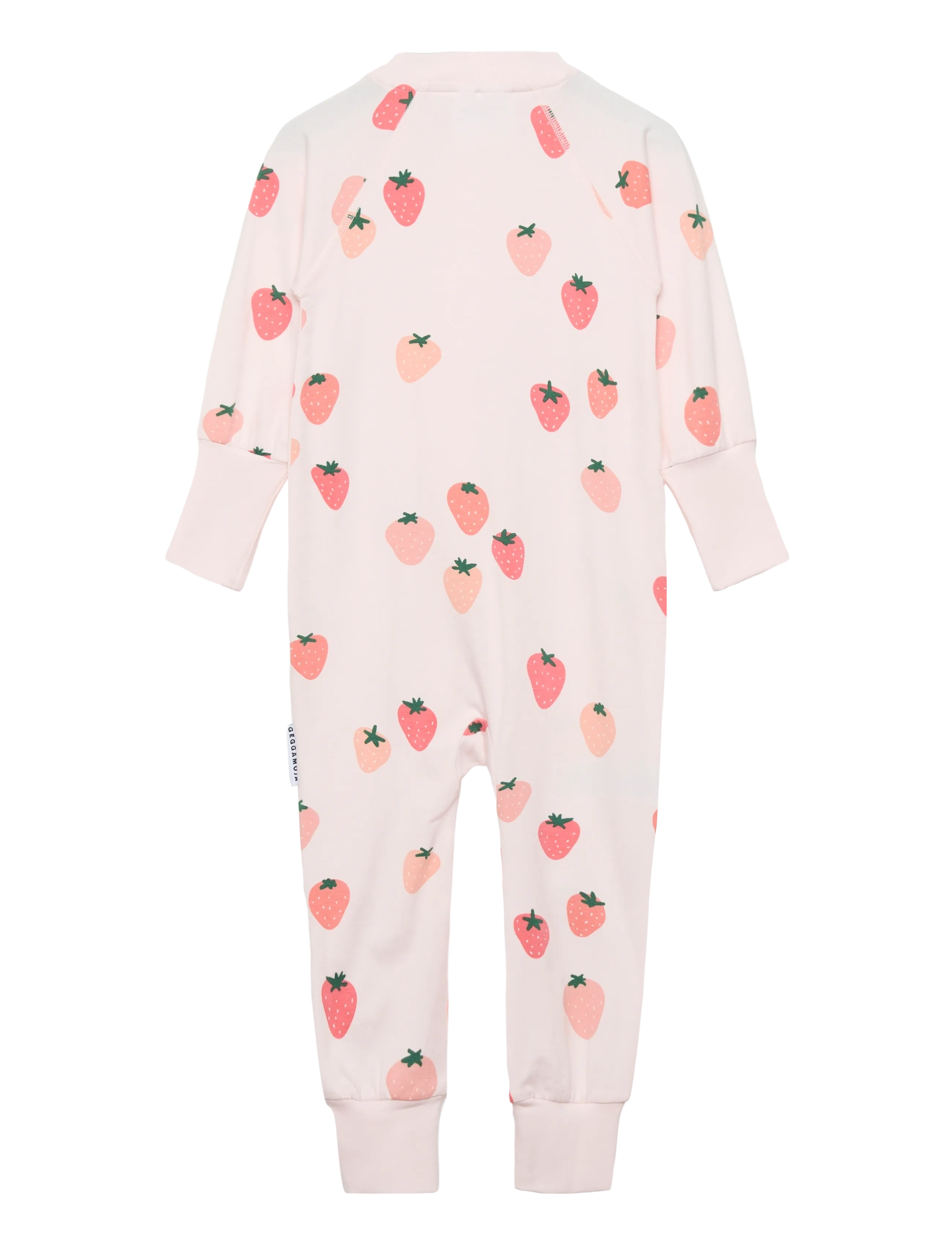 Geggamoja - Bamboo Two Way Zip Pyjamas - sleeping overalls - strawberry - 1