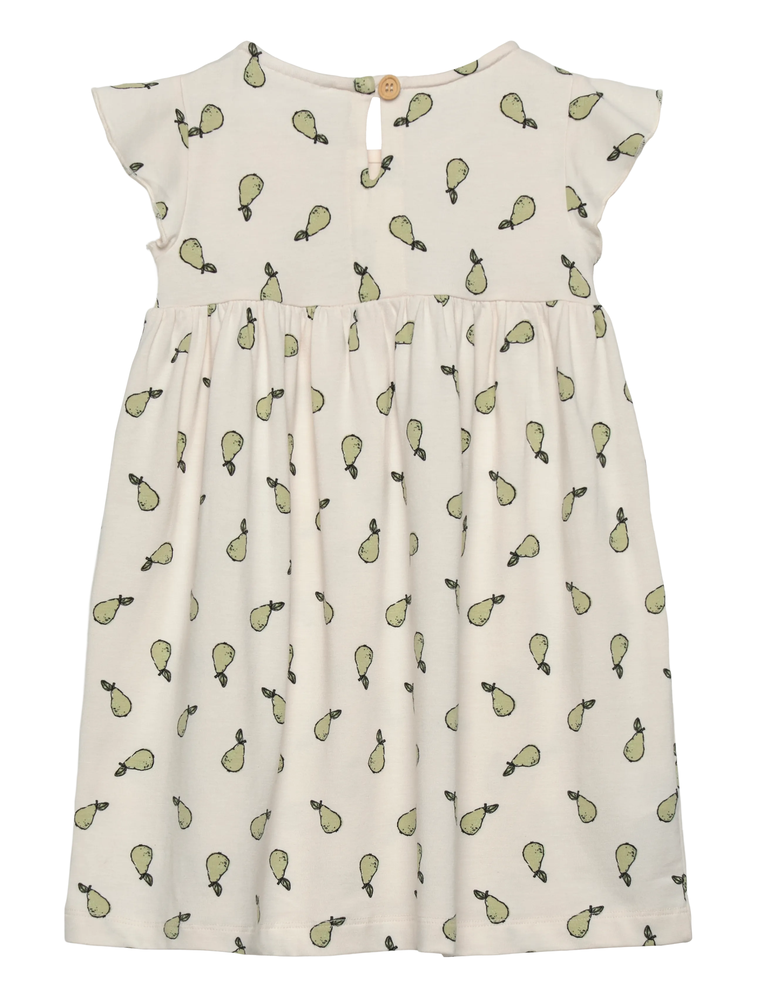 Geggamoja - Bamboo Flounce Dress Pears - kortærmede babykjoler - pears - 1