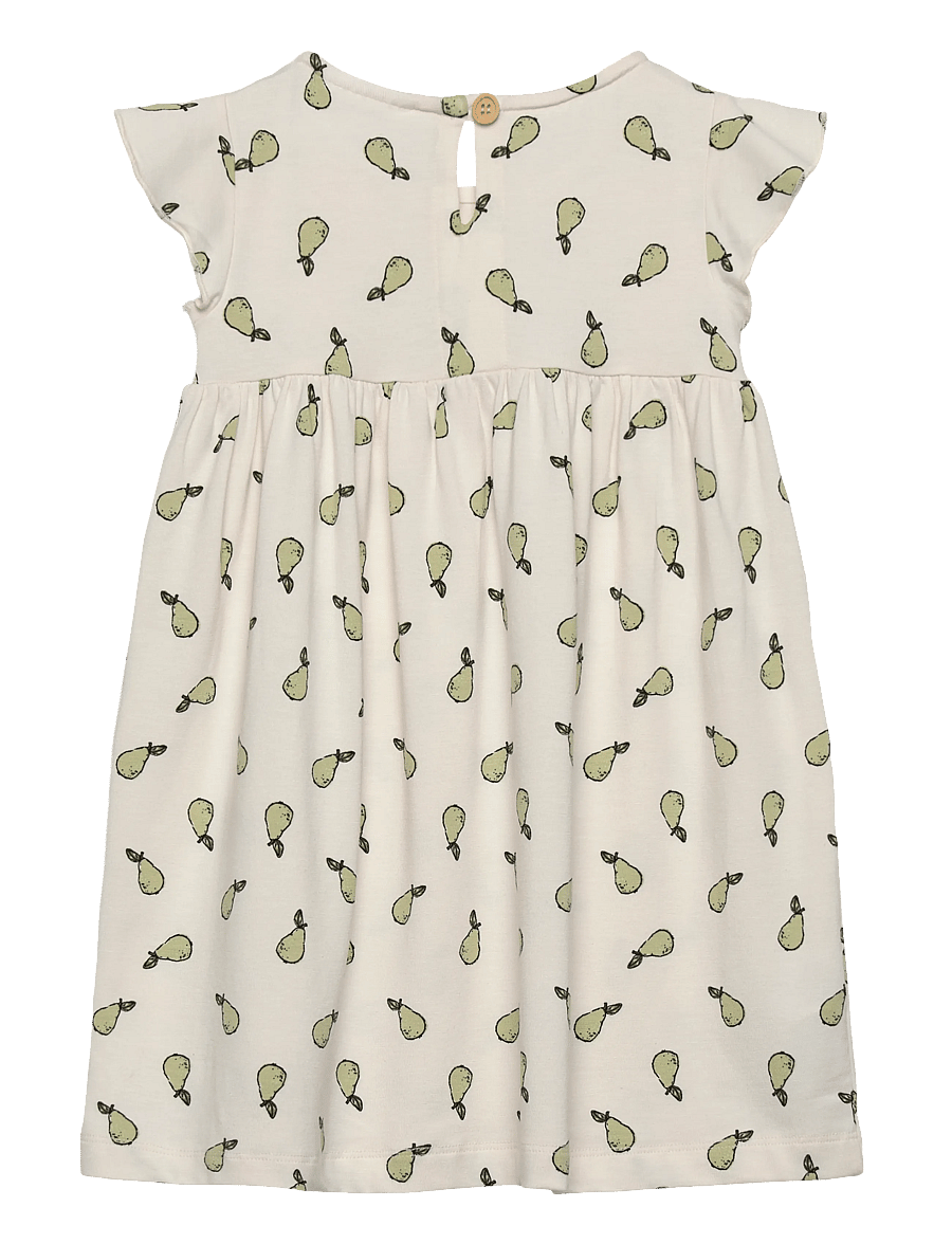 Geggamoja - Bamboo Flounce Dress Pears - kortærmede babykjoler - pears - 1