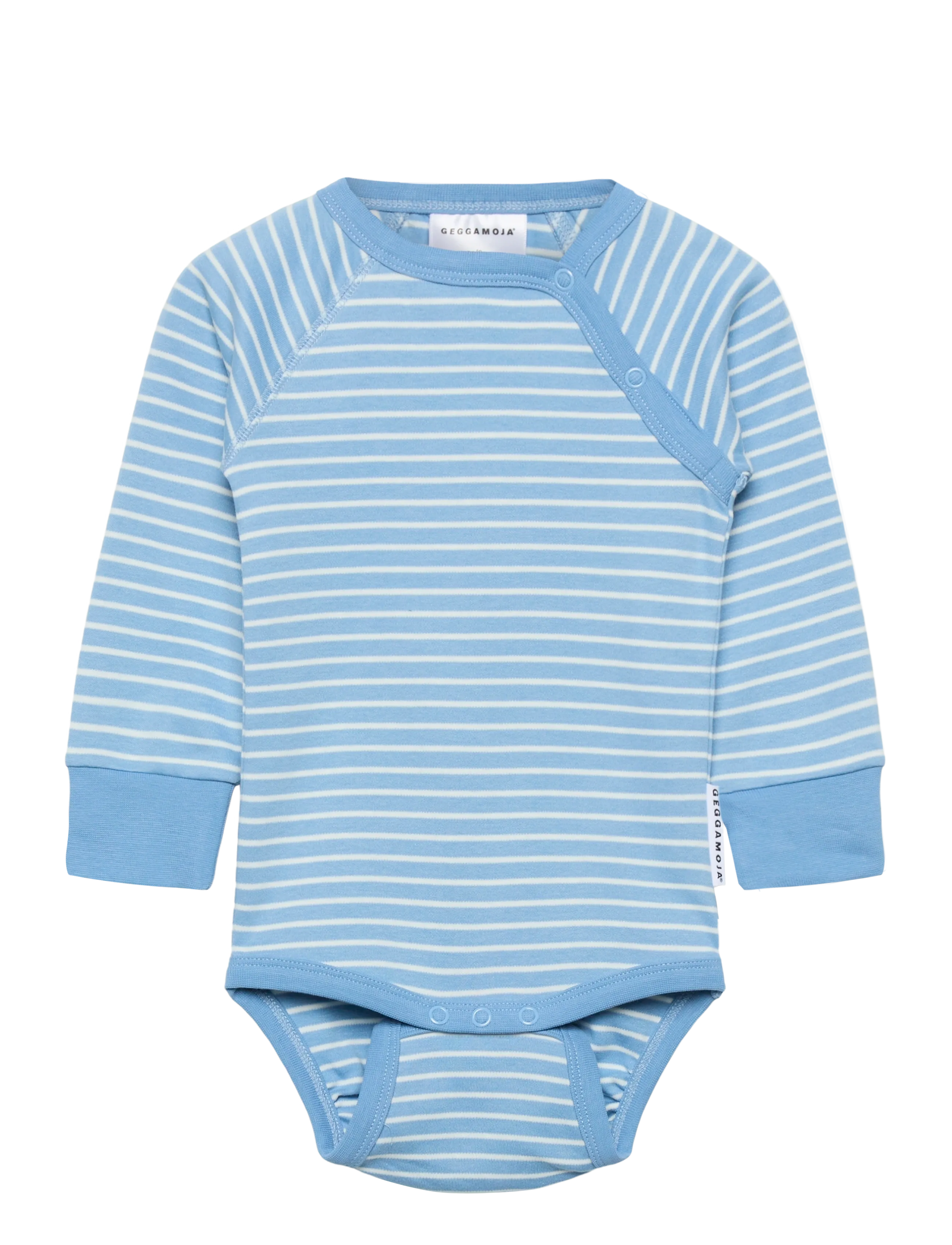 Geggamoja Body Striped - Långärmade bodysuits - LIGHT BLUE / OFFWHITE / blue