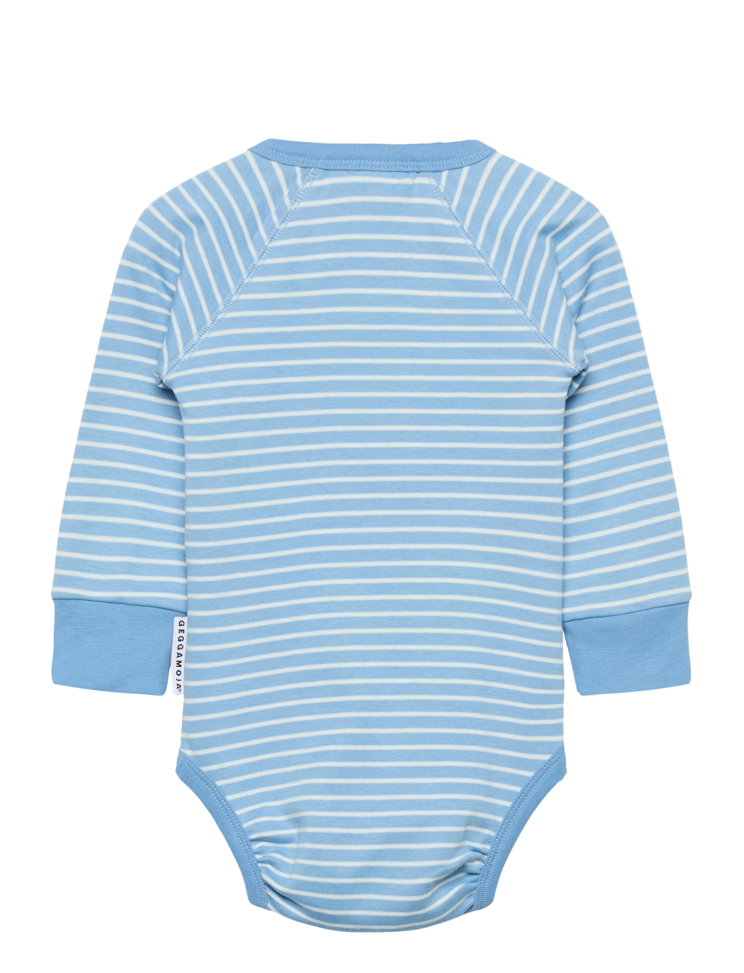 Geggamoja - Body Striped - long-sleeved - light blue / offwhite - 1