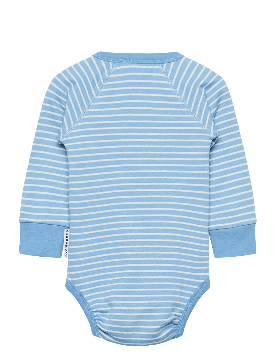 Geggamoja - Body Striped - pikkade varrukatega - light blue / offwhite - 1