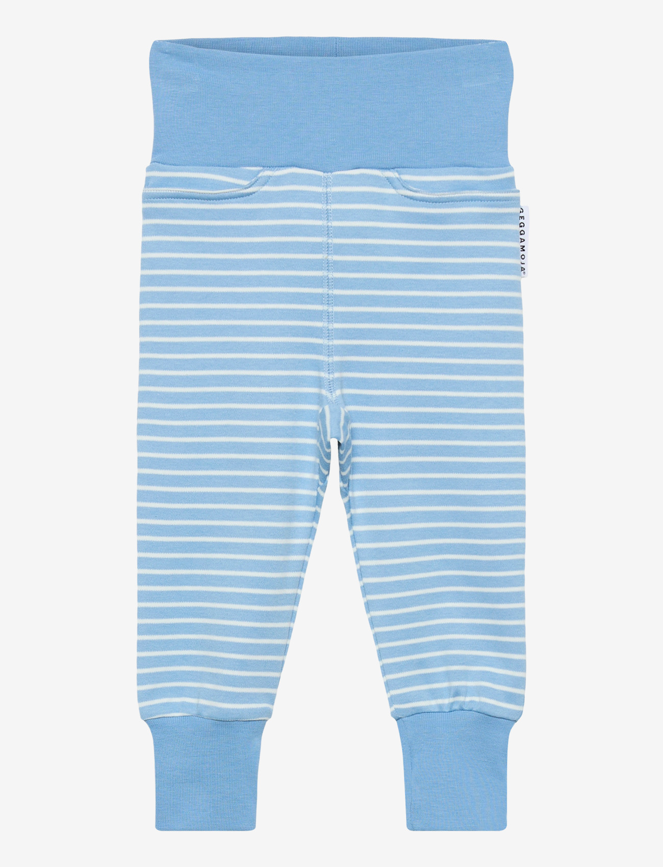 Geggamoja - Baby Pants Striped - babyhosen - light blue / offwhite - 0