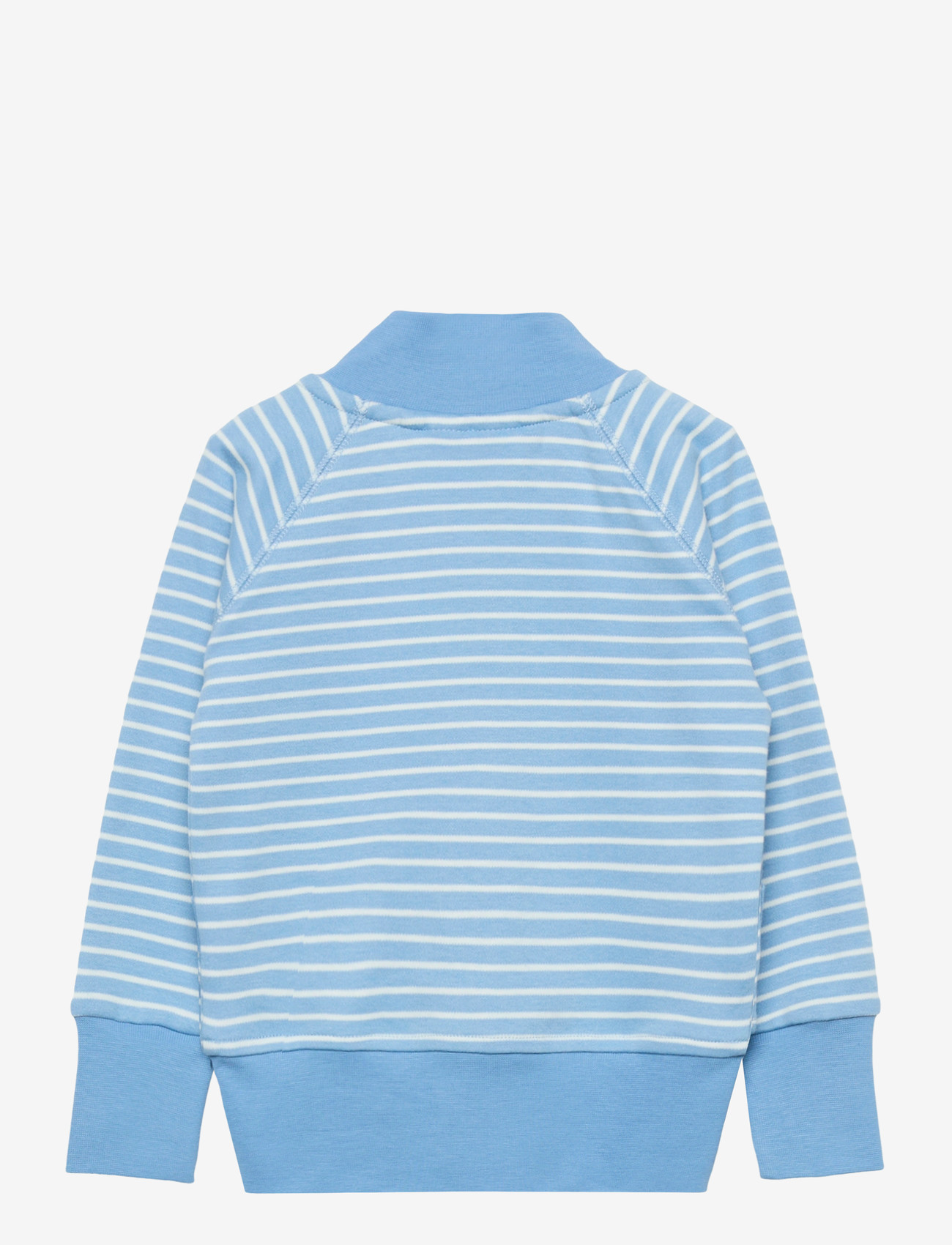 Geggamoja - Zip Sweater Striped - dressipluusid - light blue / offwhite - 1